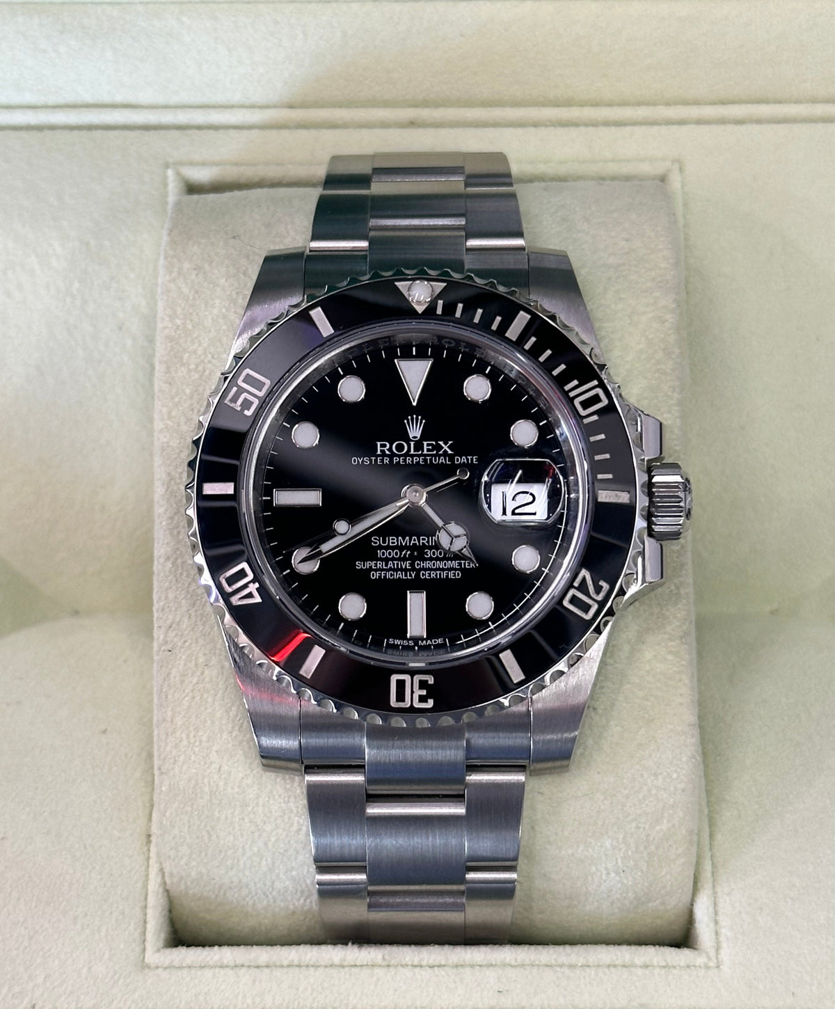 2013 Rolex Submariner Date 40mm 116610 Oyster Black Dial