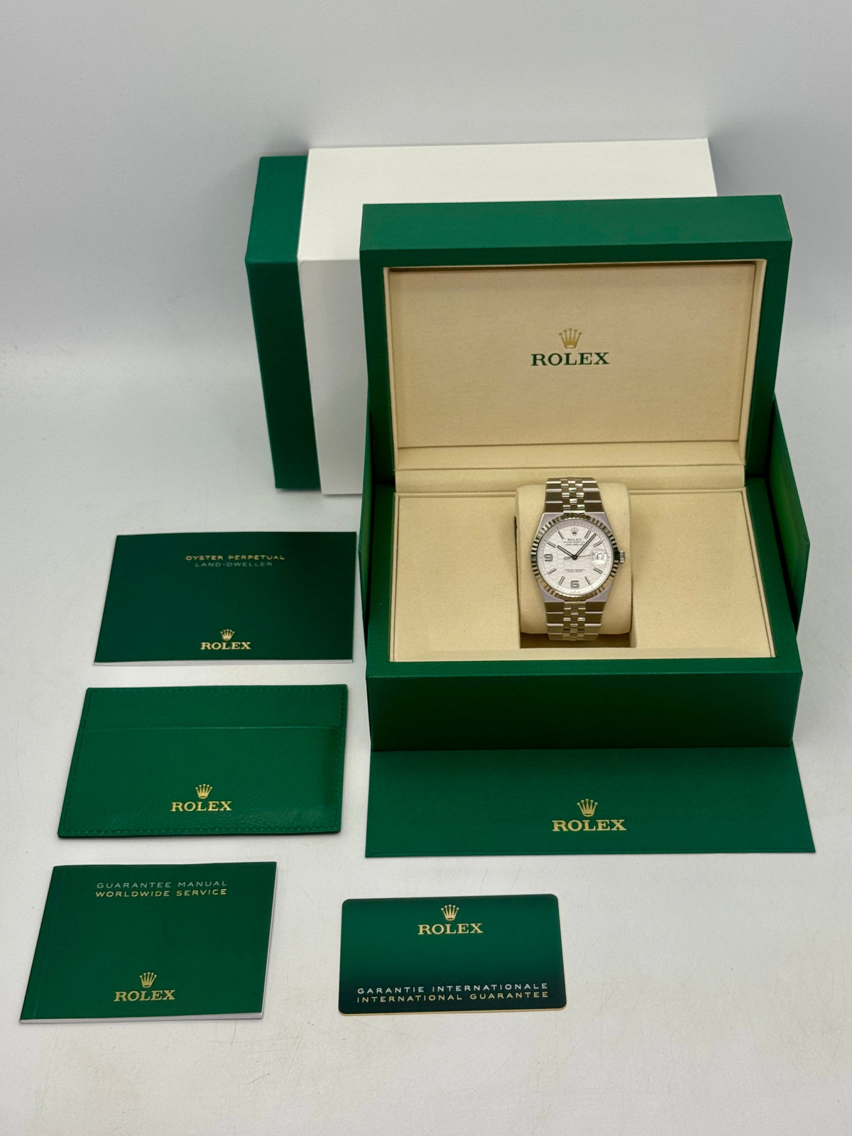 2026 Rolex Land-Dweller 40mm 127334 Stainless Steel Jubilee White Dial