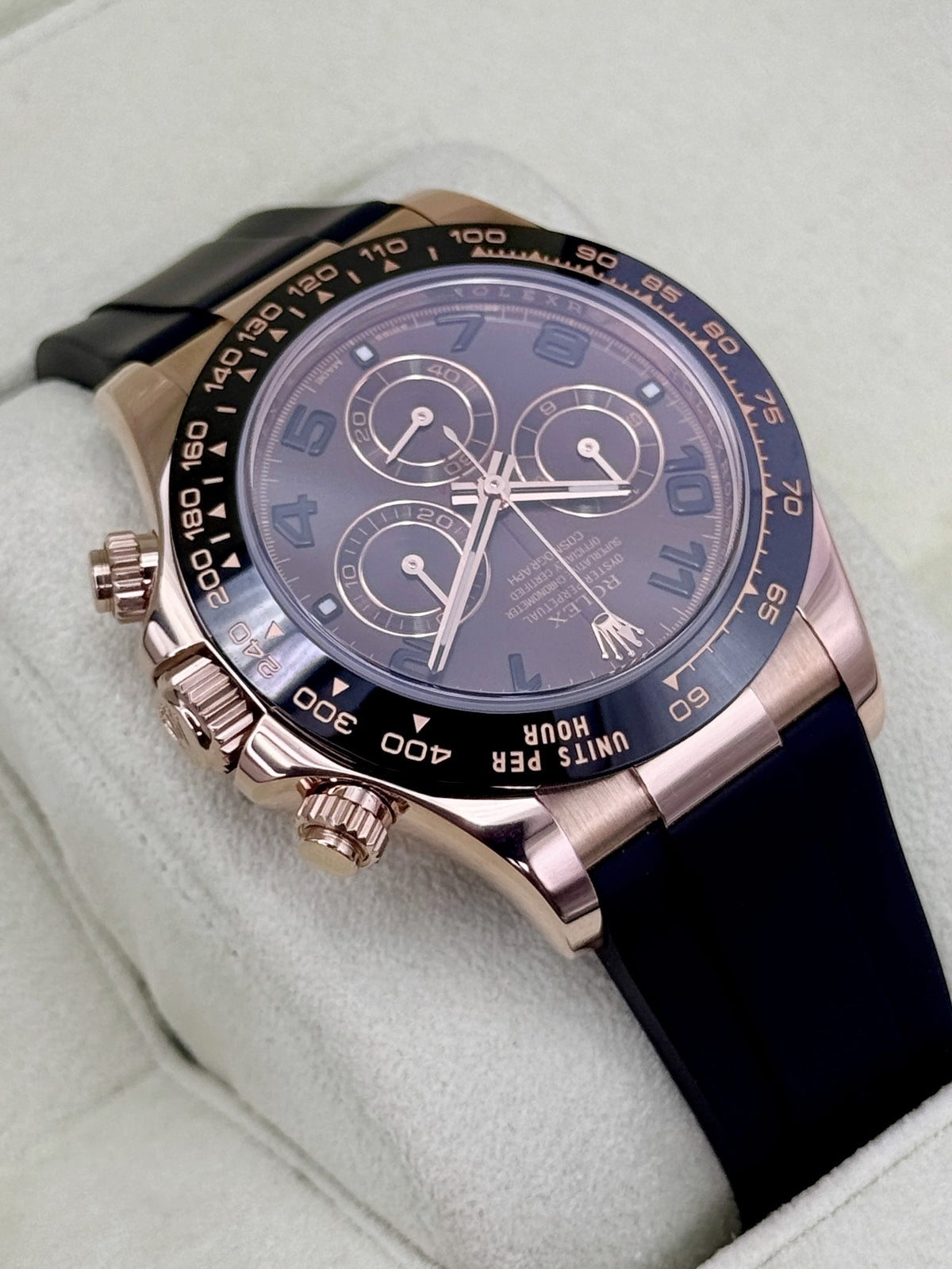 2012 Rolex Daytona 40mm 116515LN Rose Gold Oysterflex Chocolate Dial
