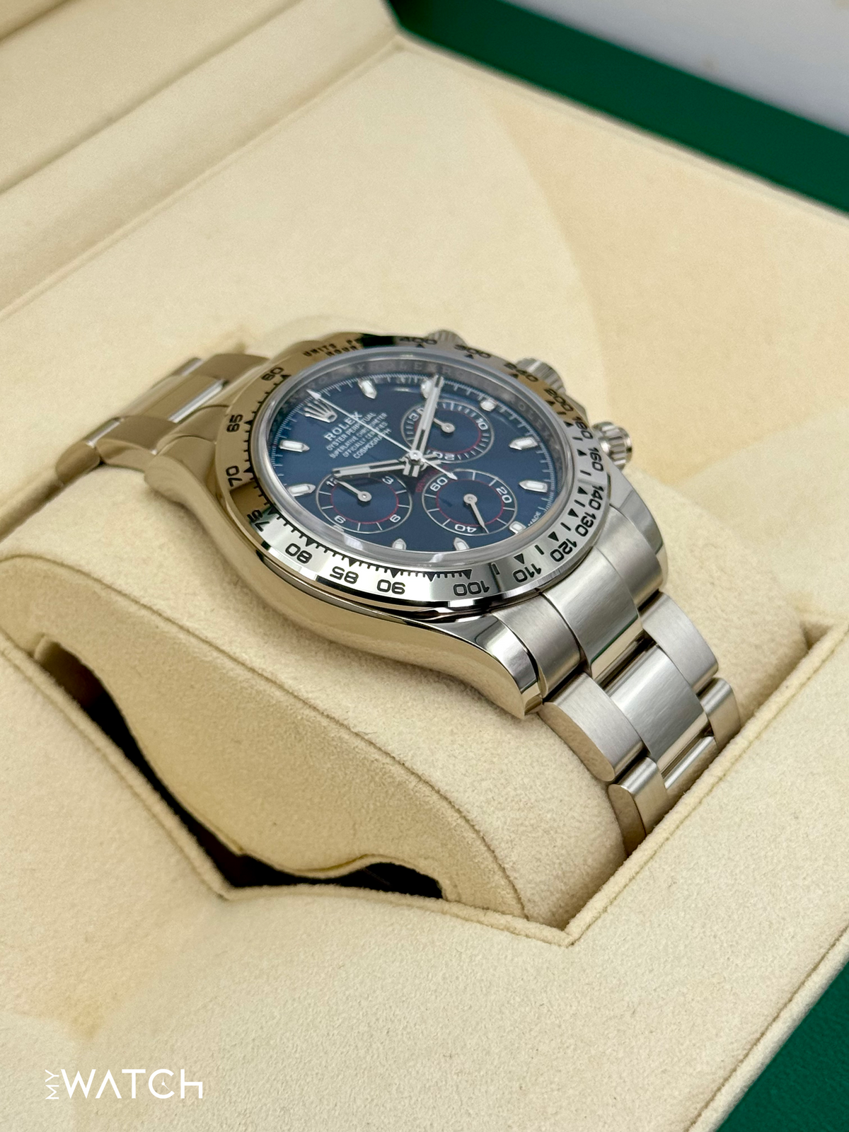 2019 Rolex Daytona 40mm 116509 White Gold Blue Dial
