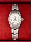1970 Rolex Lady Oyster Perpetual Date 26mm 6517 Stainless Steel White Dial