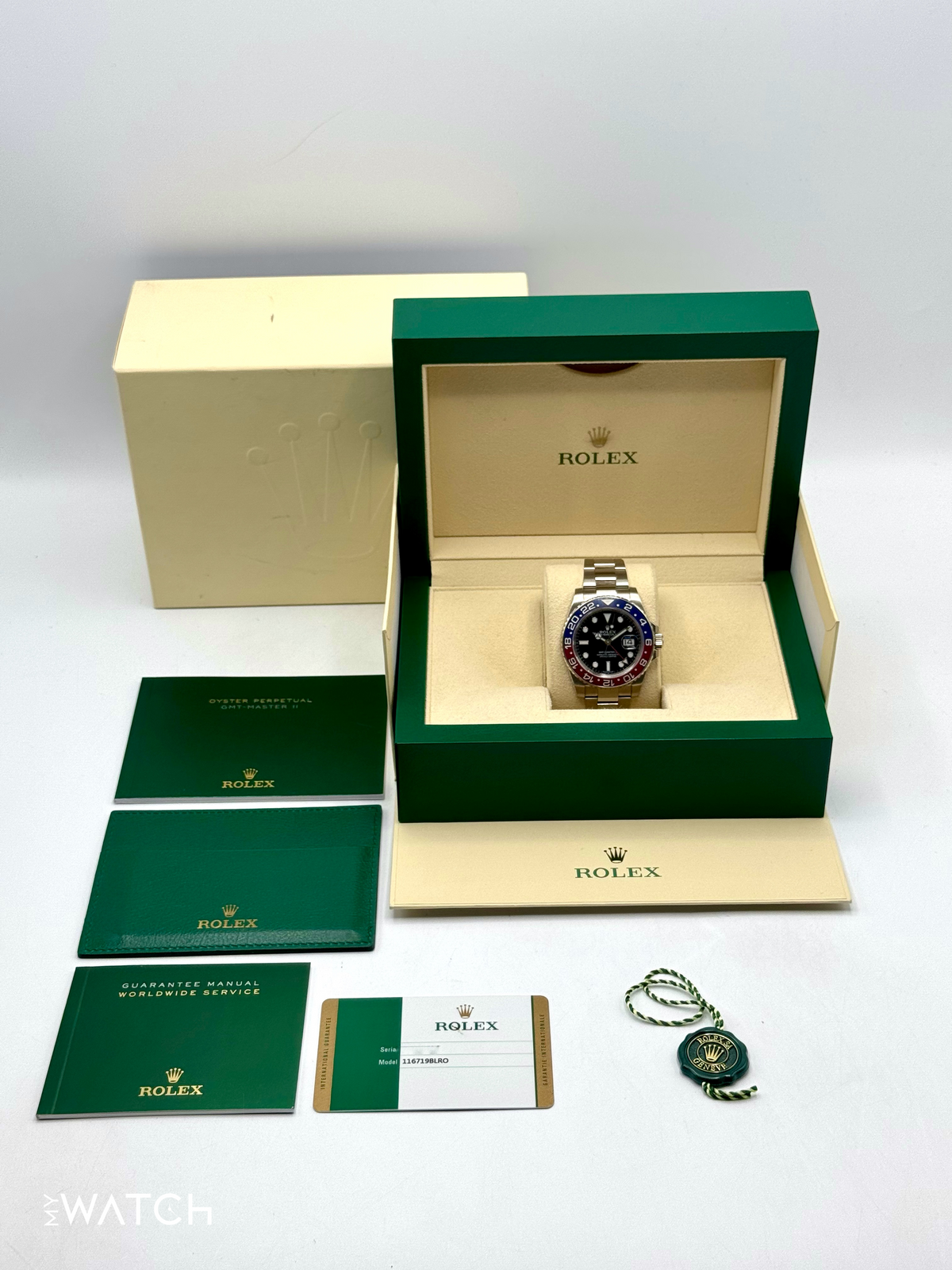 2016 Rolex GMT-Master II "Pepsi" 40mm 116719BLRO White Gold Black Dial