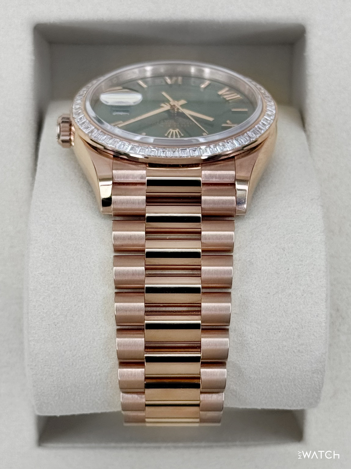 NEW 2026 Rolex Day-Date 36mm 128395TBR Presidential Rose Gold Olive Dial