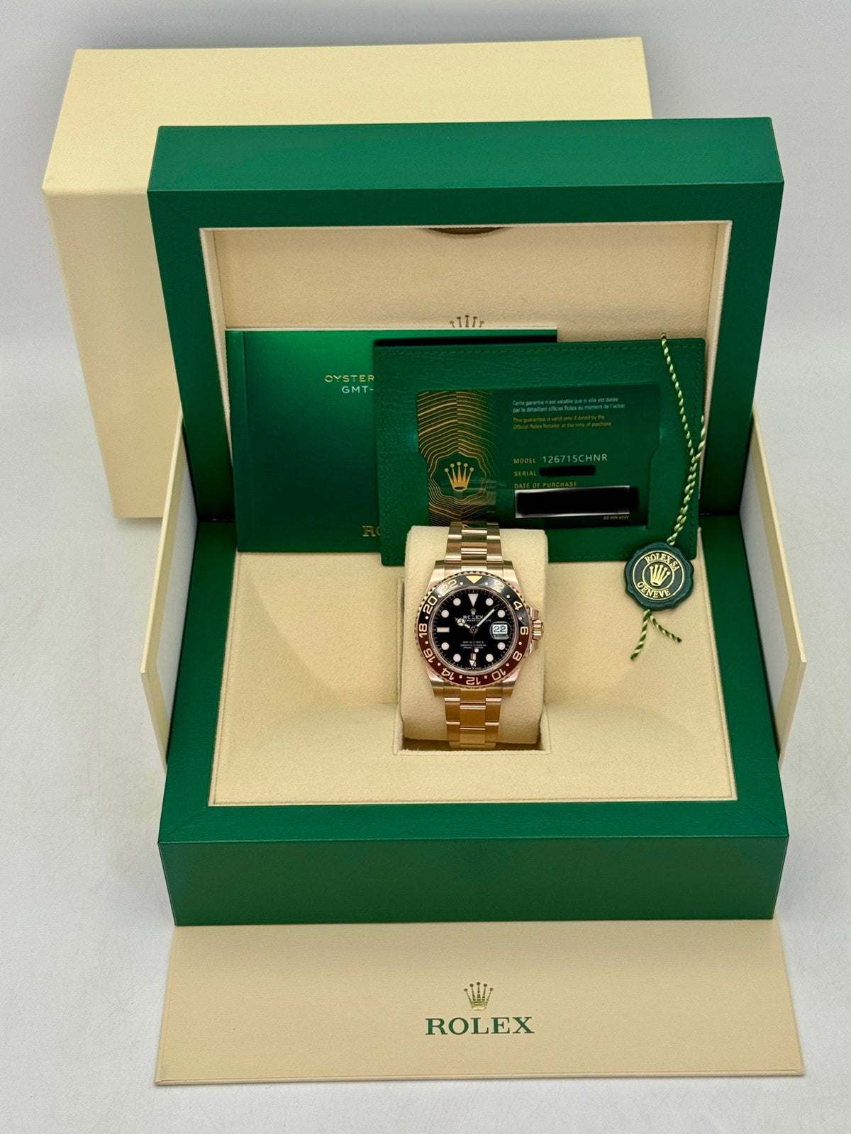 2024 Rolex GMT-Master II "Rootbeer" 40mm 126715CHNR Rose Gold