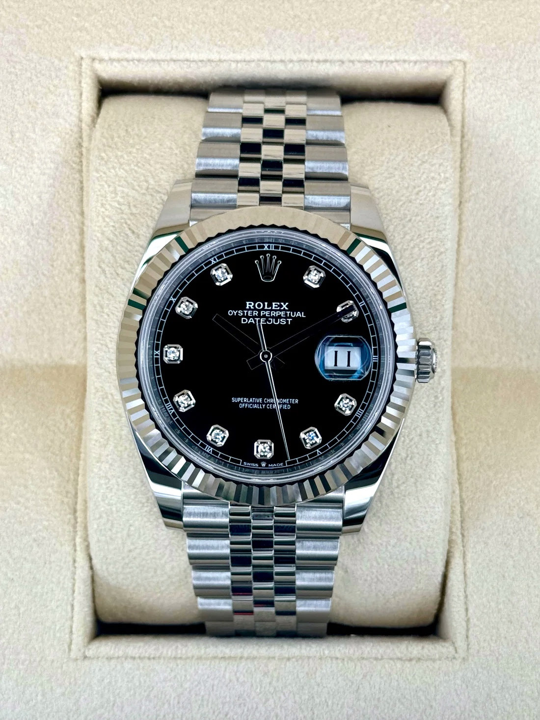 NEW 2025 Rolex Datejust 41mm 126334 Jubilee Black Diamond Dial