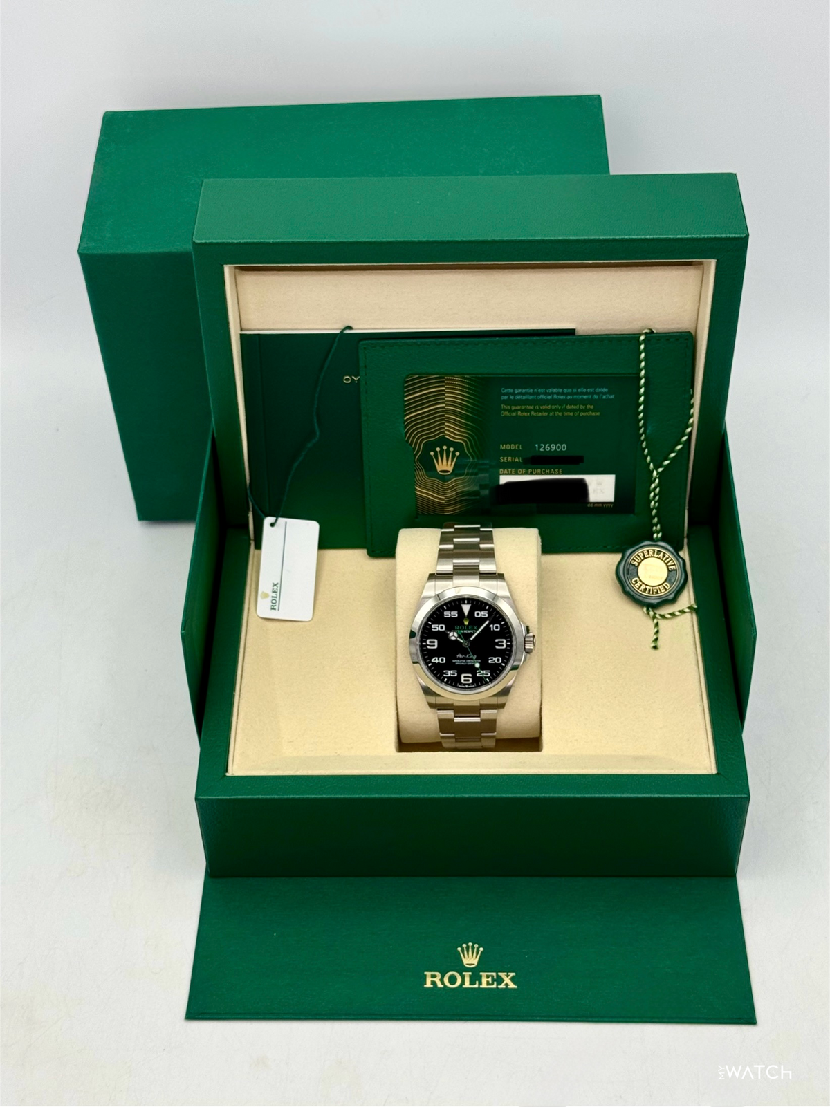 2025 Rolex Air-King 40mm 126900 Stainless Steel Black Dial