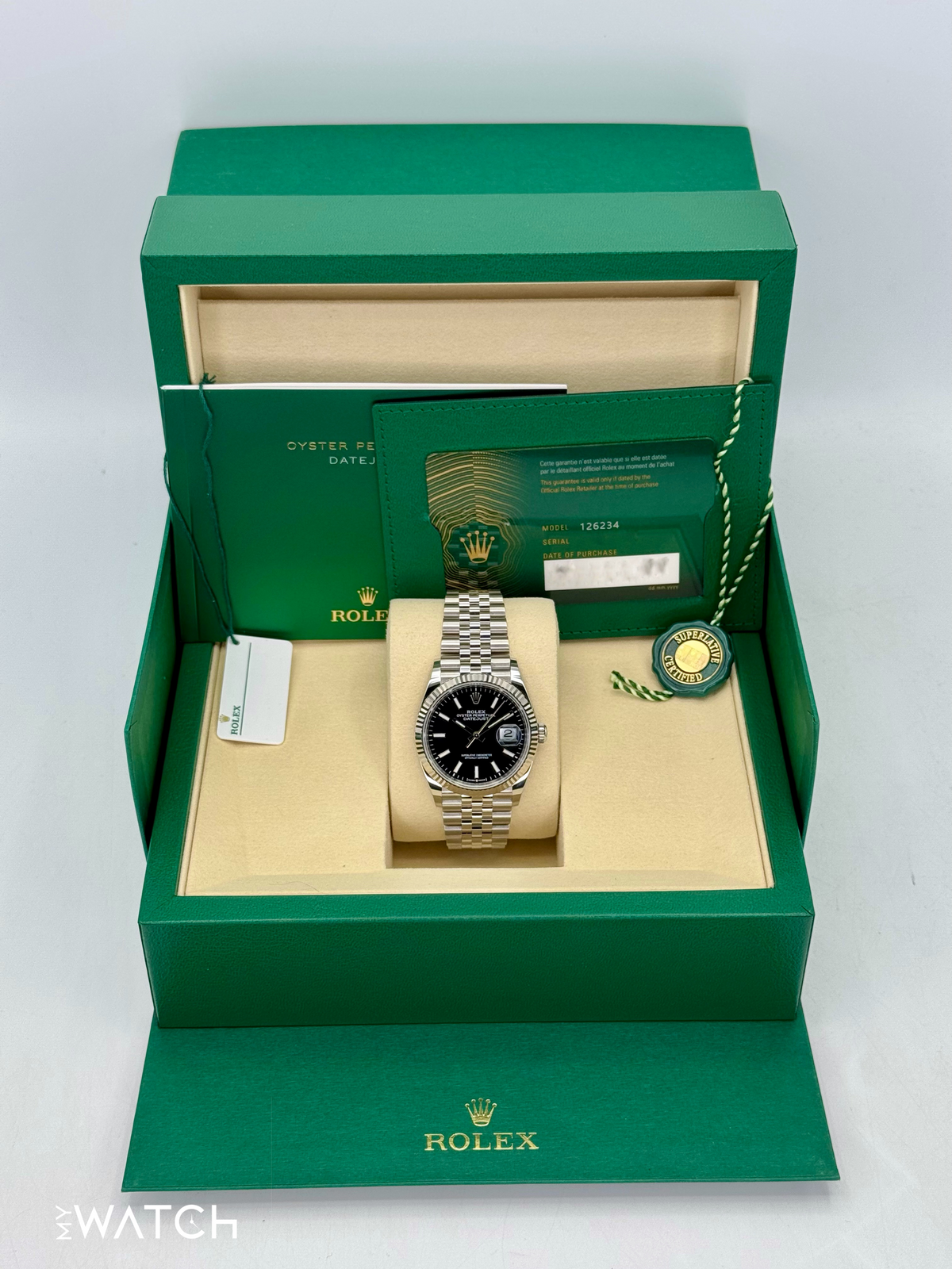 NEW 2026 Rolex Datejust 36mm 126234 Stainless Steel Jubilee Black Dial