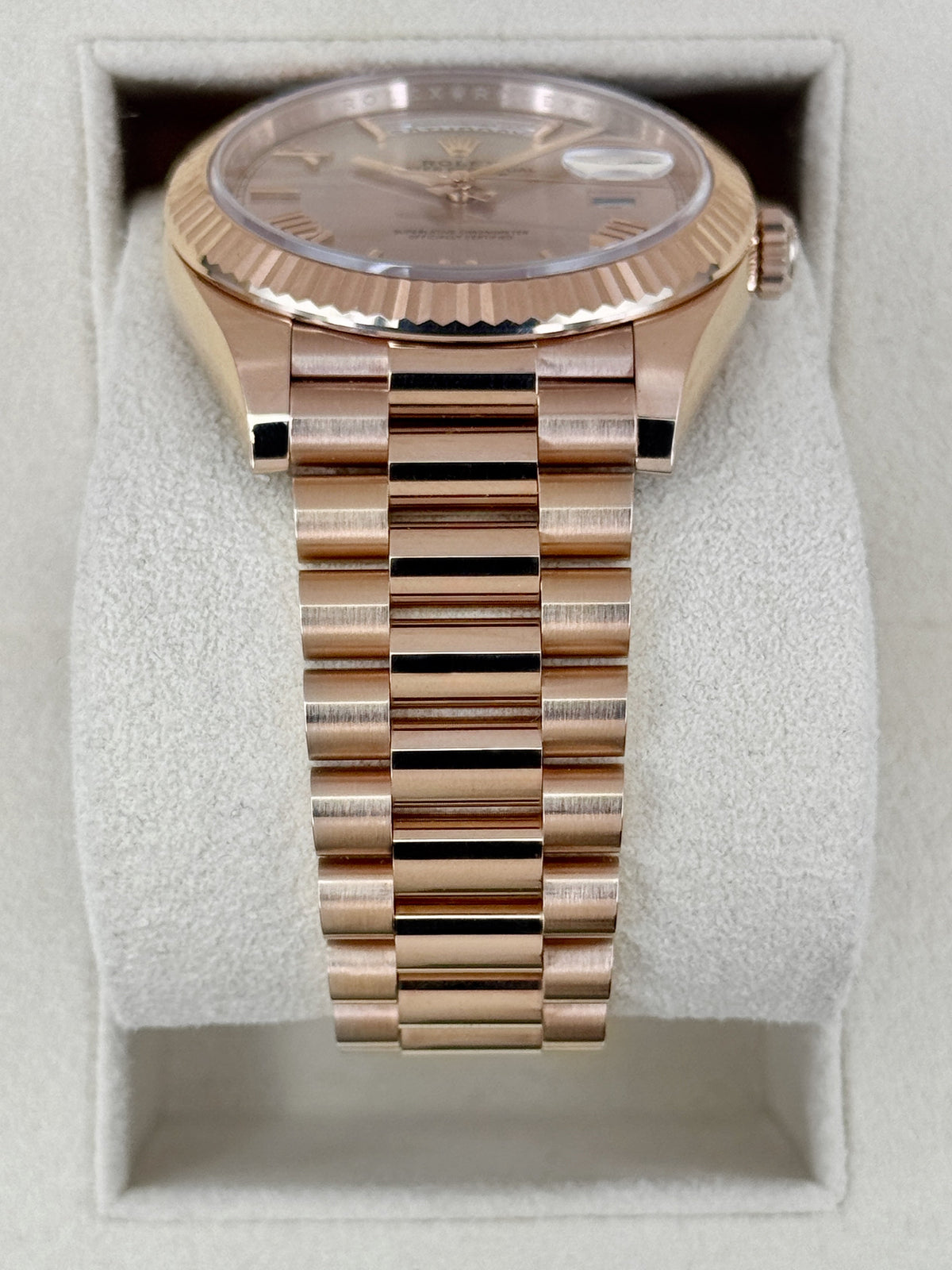 2024 Rolex Day-Date 40mm 228235 Presidential Rose Gold Sundust Dial