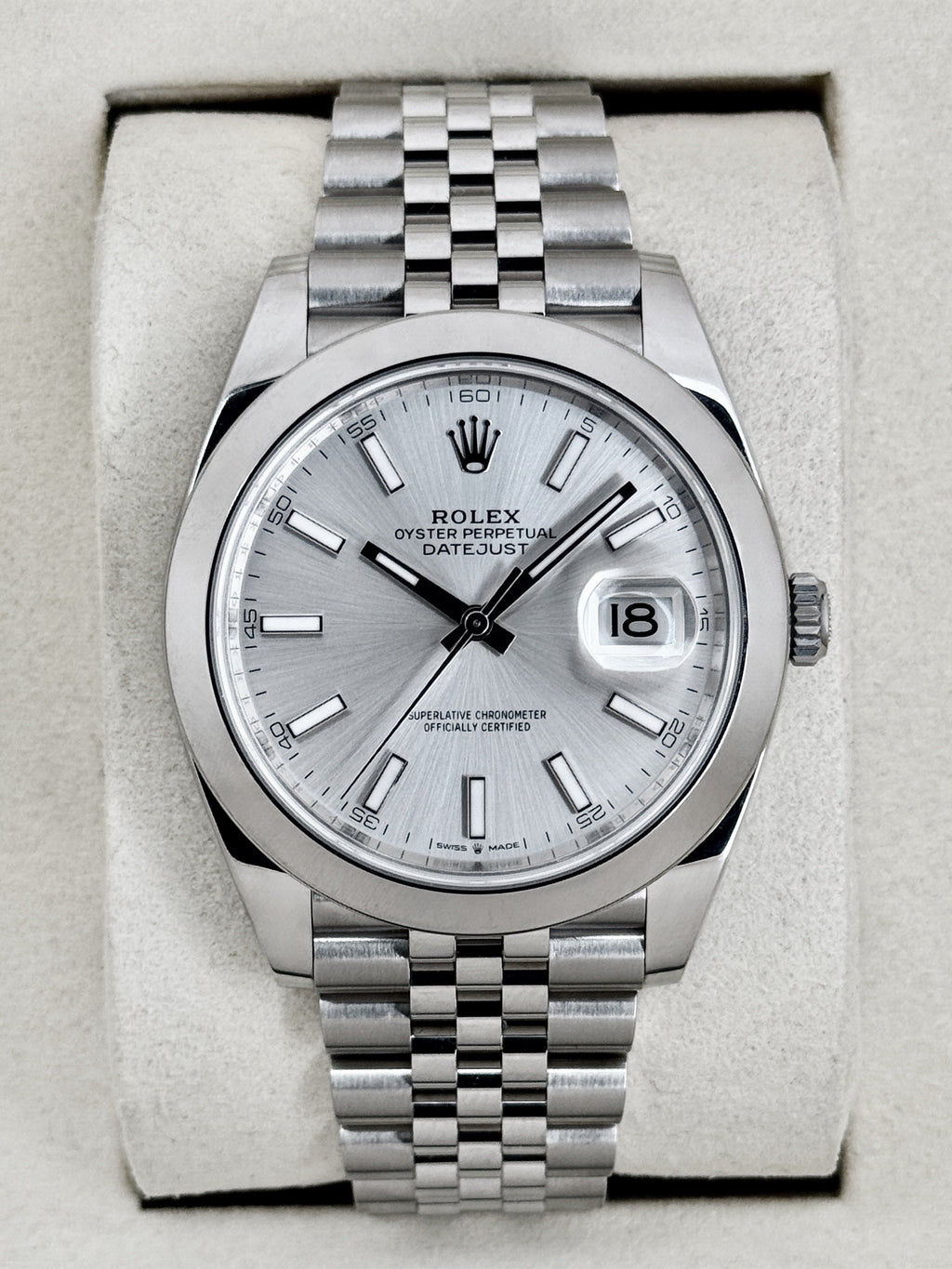 2026 Rolex Datejust 41mm 126300 Stainless Steel Jubilee Silver Dial