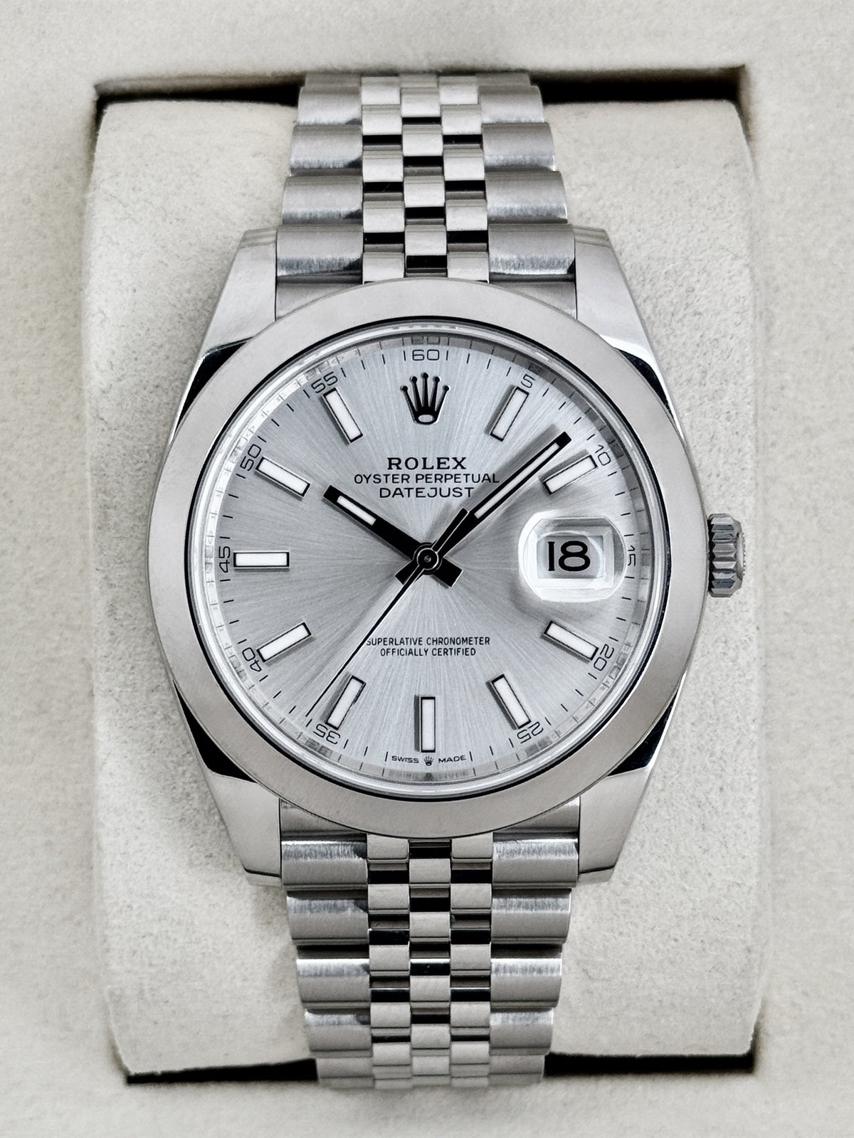 2026 Rolex Datejust 41mm 126300 Stainless Steel Jubilee Silver Dial