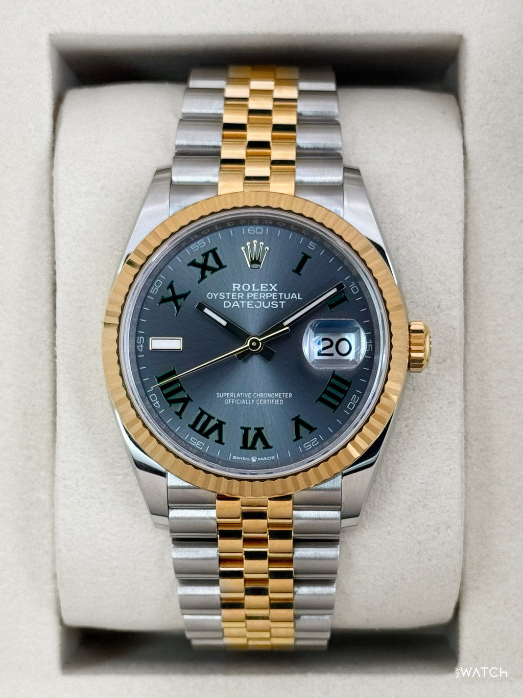 NEW 2026 Rolex Datejust 36mm 126233 Two-Tone Jubilee Wimbledon Dial
