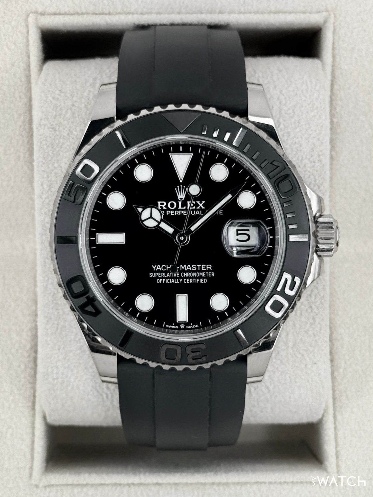 2024 Rolex Yacht-Master 42mm 226659 White Gold Oysterflex Black Dial