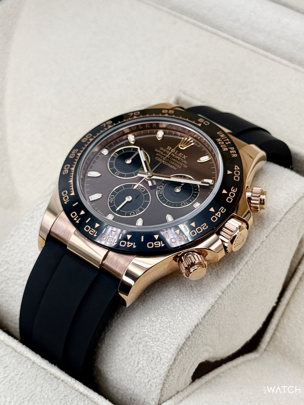 2023 Rolex Daytona 40mm 116515LN Rose Gold Oysterflex Chocolate Dial