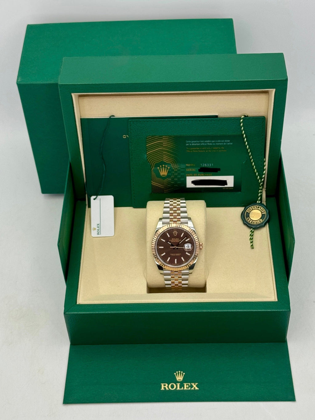 2025 Rolex Datejust 41mm 126331 Two-Tone Jubilee Chocolate Dial