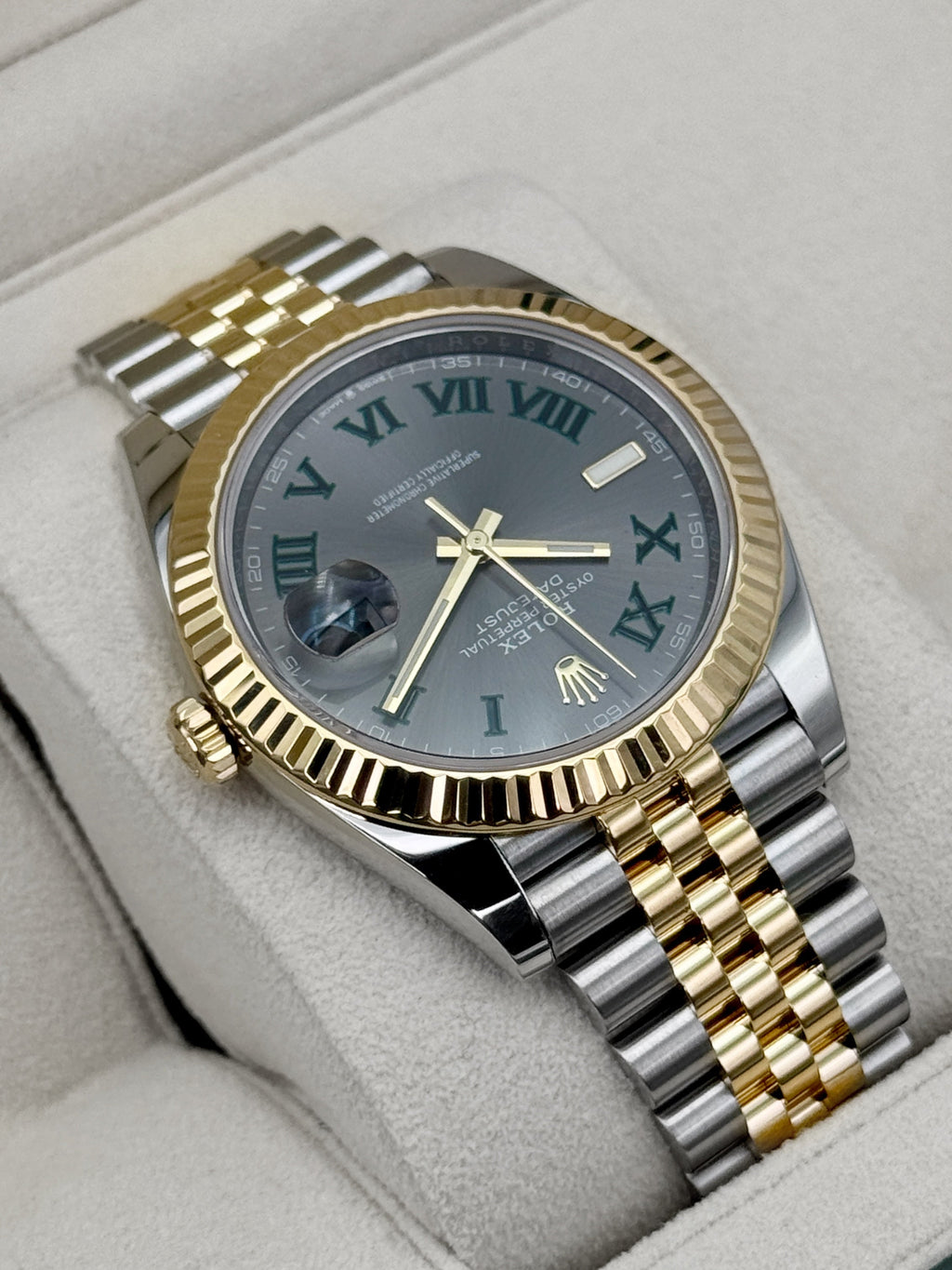 2022 Rolex Datejust 41mm 126333 Two-Tone Jubilee Wimbledon Dial