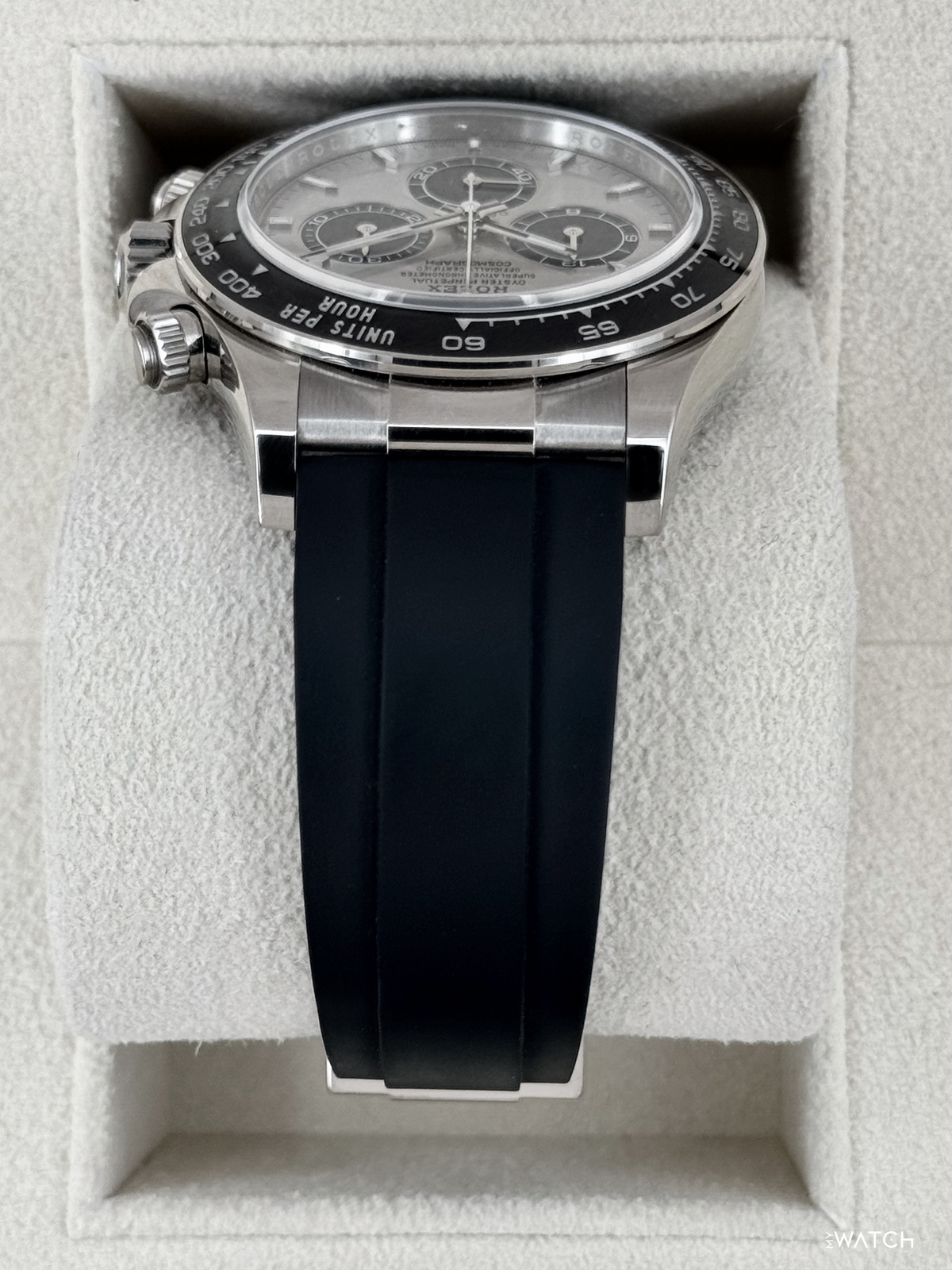 2024 Rolex Daytona 40mm 126519LN White Gold Oysterflex Silver Ghost Dial