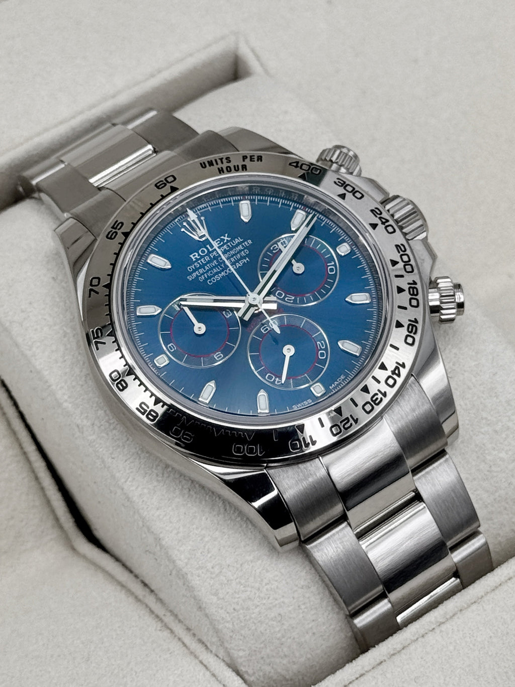 2021 Rolex Daytona 40mm 116509 White Gold Blue Dial