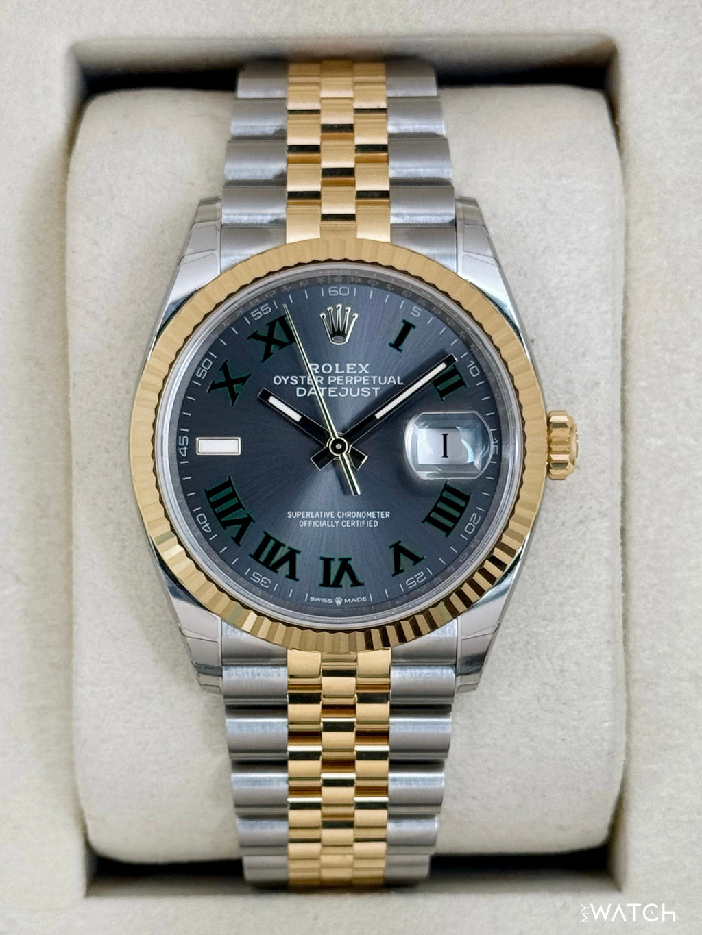 NEW 2026 Rolex Datejust 36mm 126233 Two-Tone Jubilee Wimbledon Dial (STICKERED)
