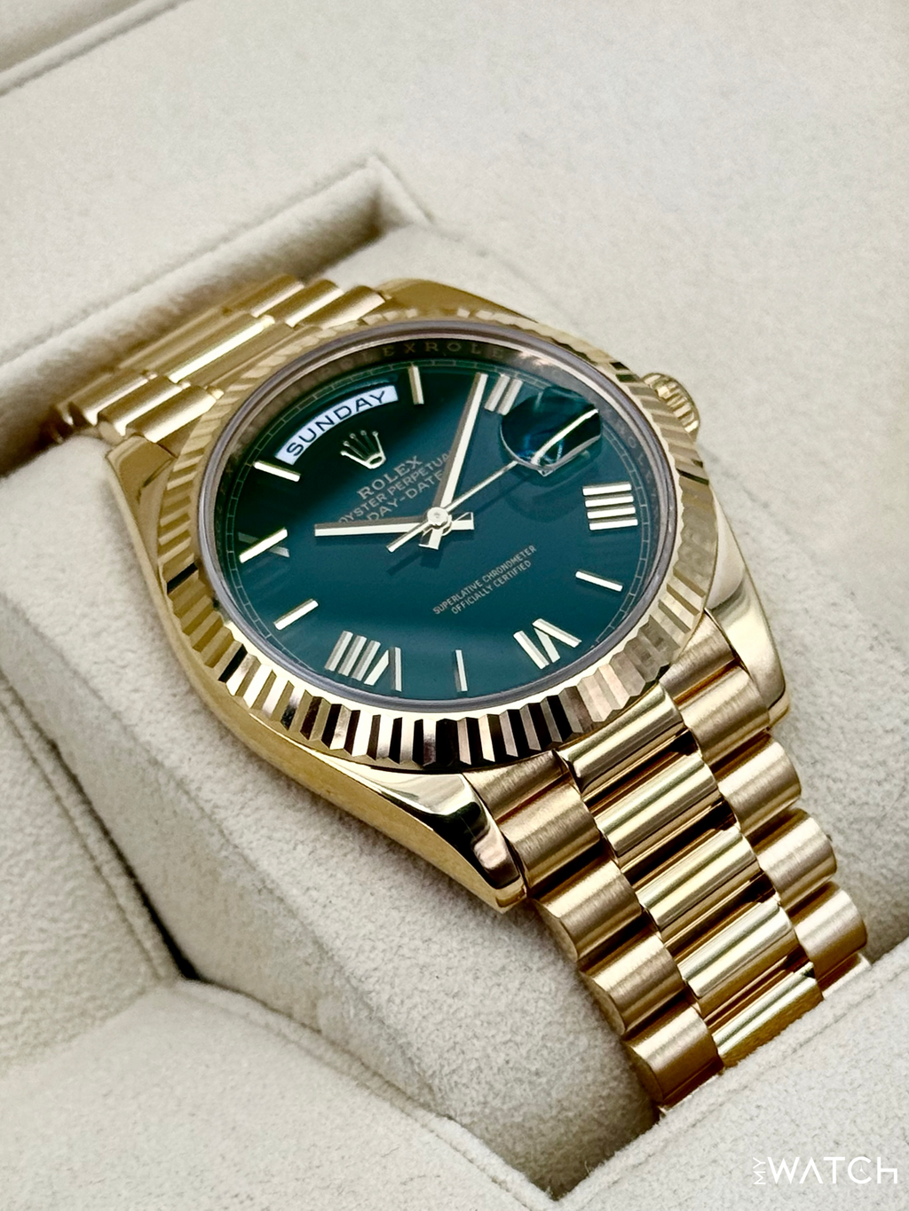 2022 Rolex Day-Date 40mm 228238 Presidential Green Dial