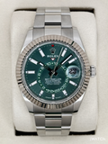 2025 Rolex Sky-Dweller 42mm 336934 Stainless Steel Oyster Green Dial