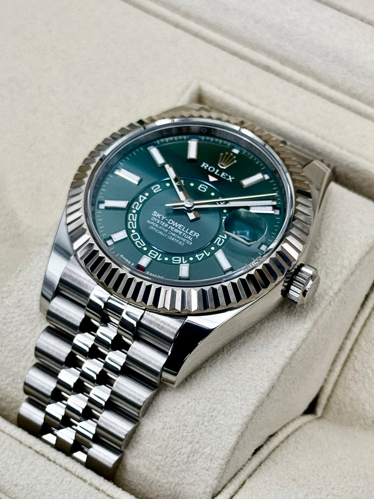 2024 Rolex Sky-Dweller 42mm 336934 Jubilee Green Dial