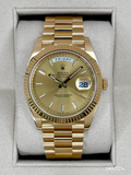 2020 Rolex Day-Date 40mm 228238 Champagne Stick Dial