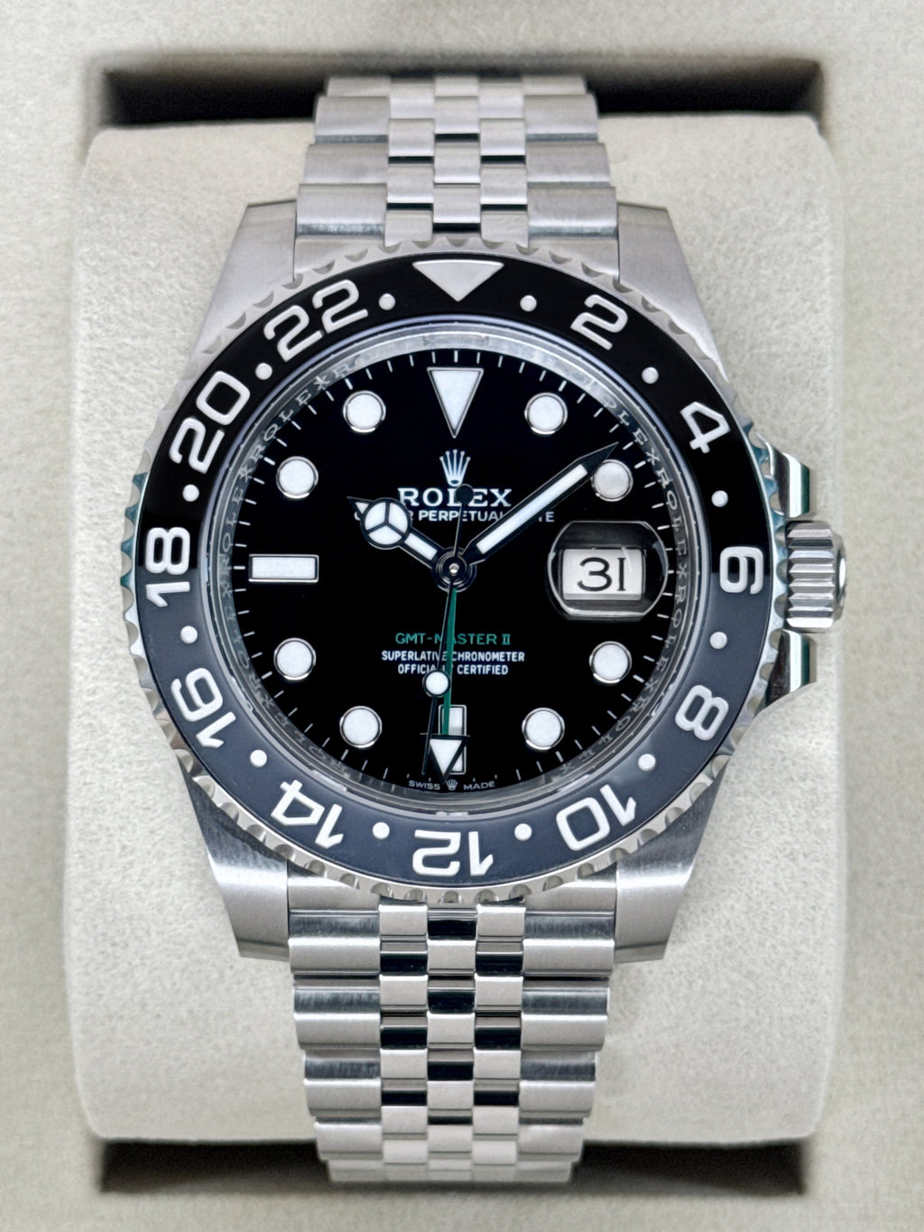 NEW 2026 Rolex GMT-Master II Bruce Wayne 40mm 126710GRNR Jubilee (NEW STYLE CARD)