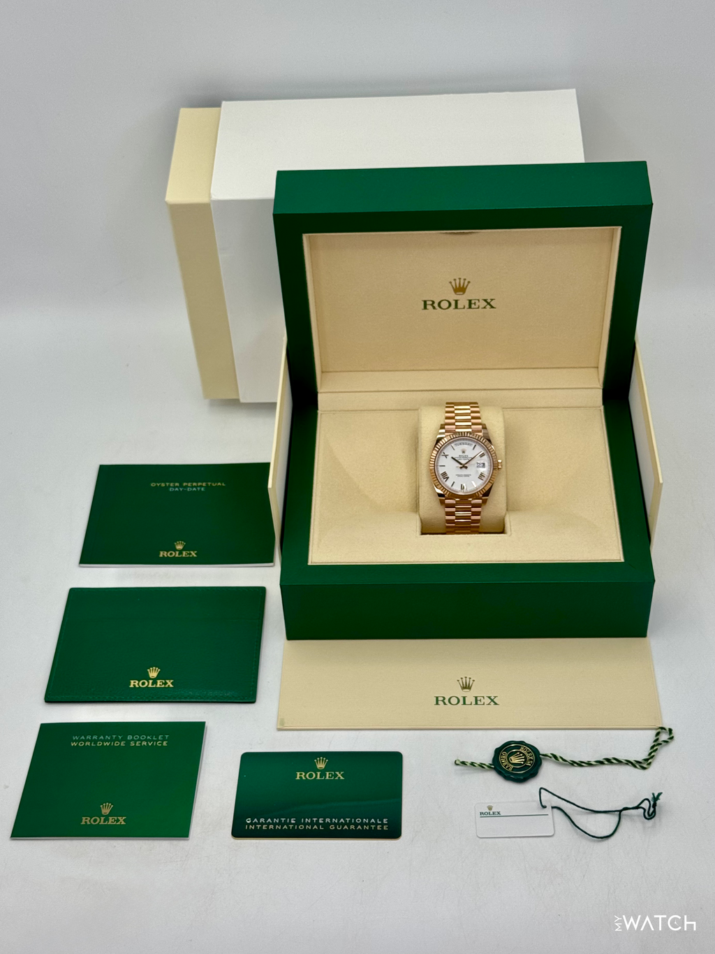 2024 Rolex Day-Date 228235 Presidential Rose Gold White Dial