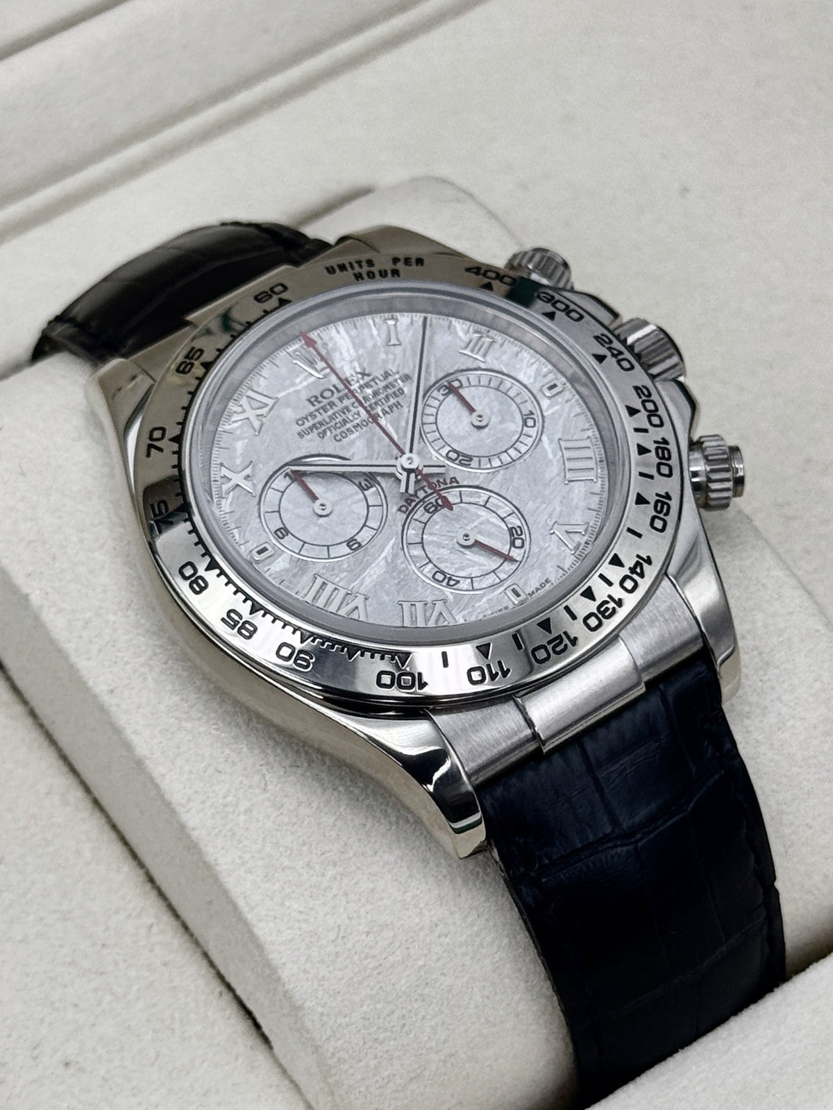 2003 Rolex Daytona 40mm 116519 White Gold Meteorite Dial (Collectors Set)