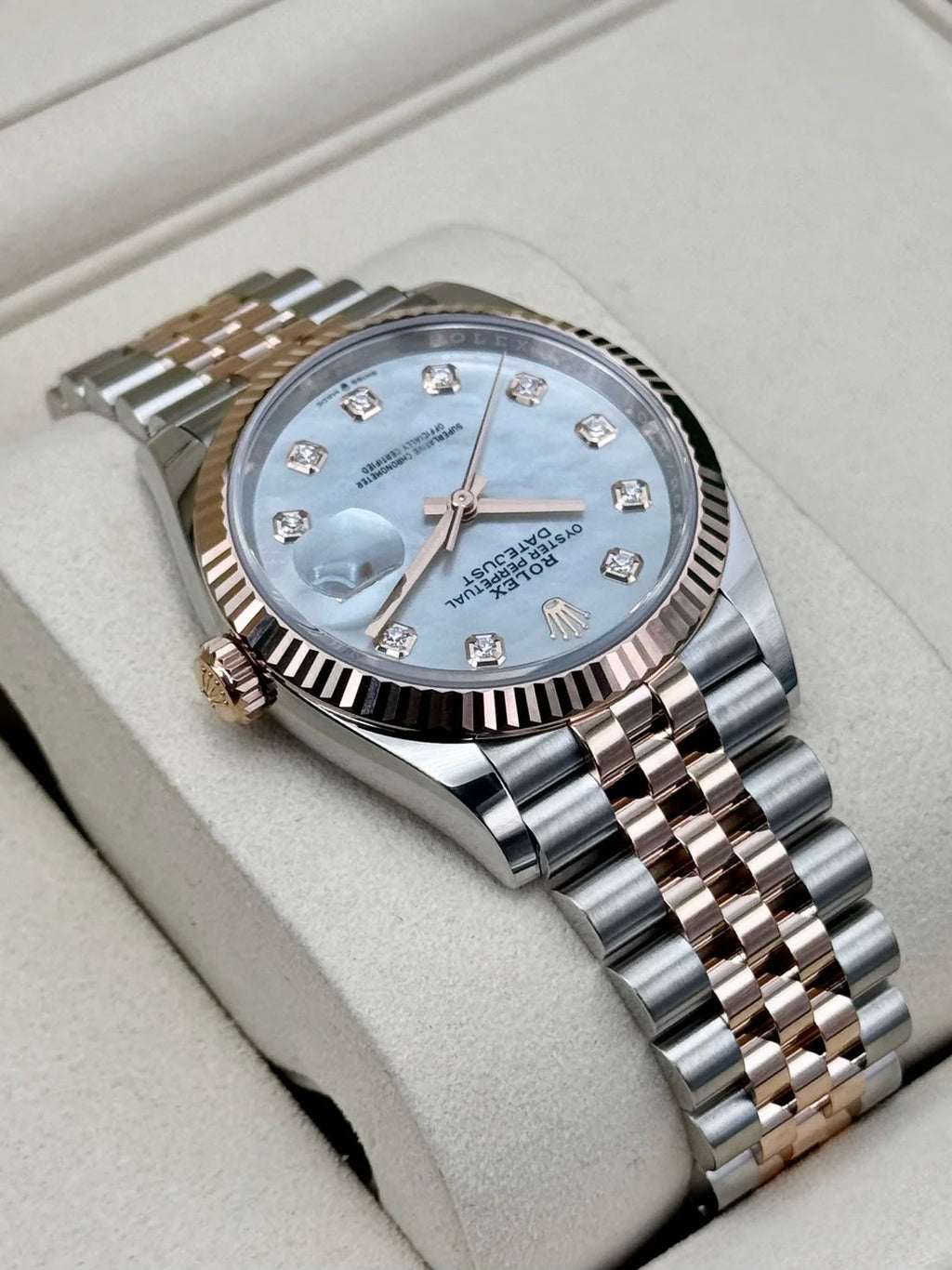 NEW 2026 Rolex Datejust 36mm 126231 Two-Tone Jubilee Mother of Pearl Diamond Dial