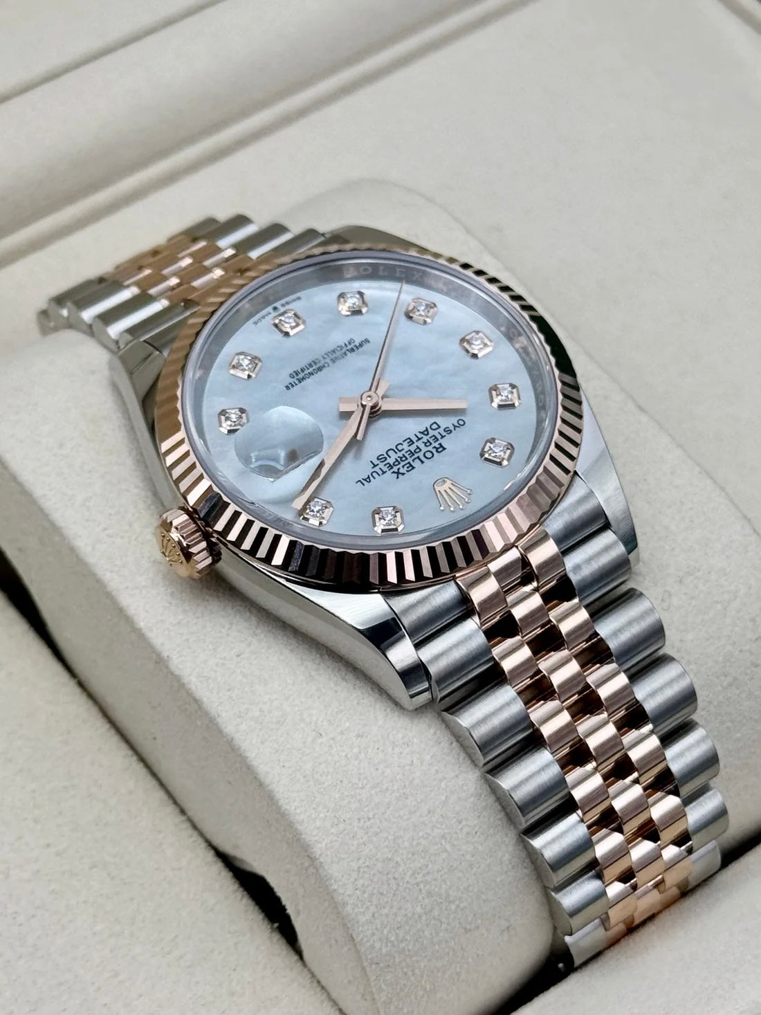 NEW 2026 Rolex Datejust 36mm 126231 Two-Tone Jubilee Mother of Pearl Diamond Dial