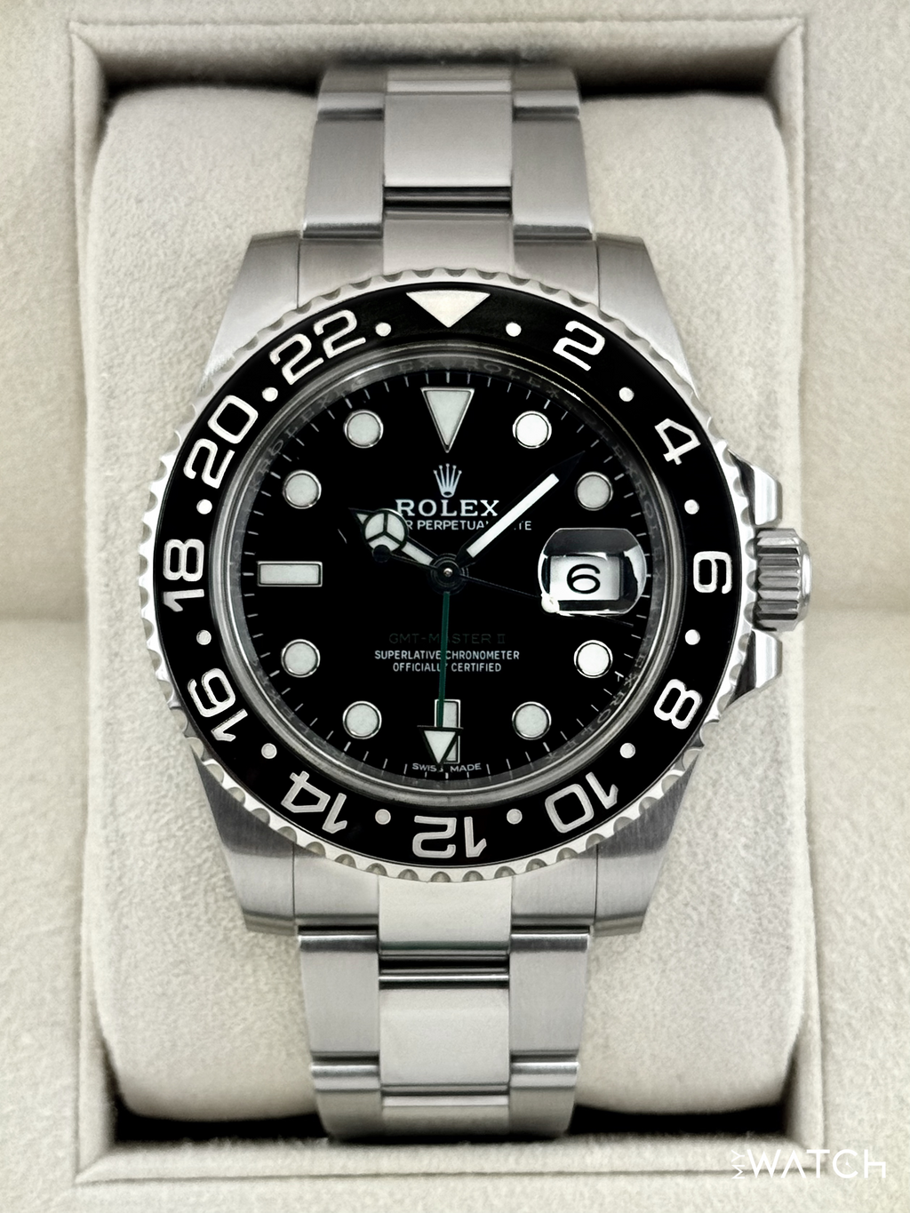 2018 Rolex GMT-Master II 40mm 116710LN Stainless Steel Black Dial