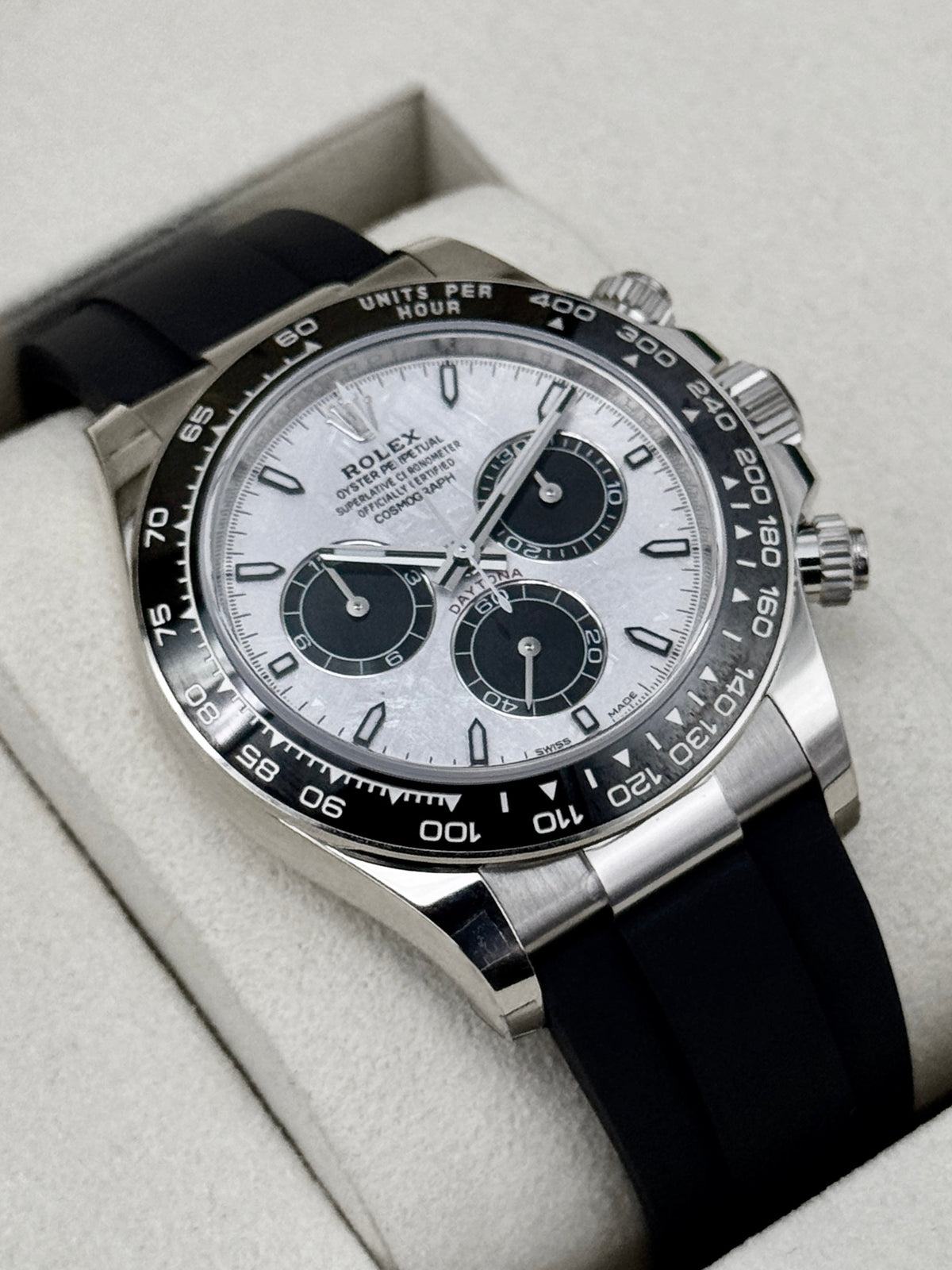 NEW 2026 Rolex Daytona 40mm 126519LN White Gold Oysterflex Meteorite Dial