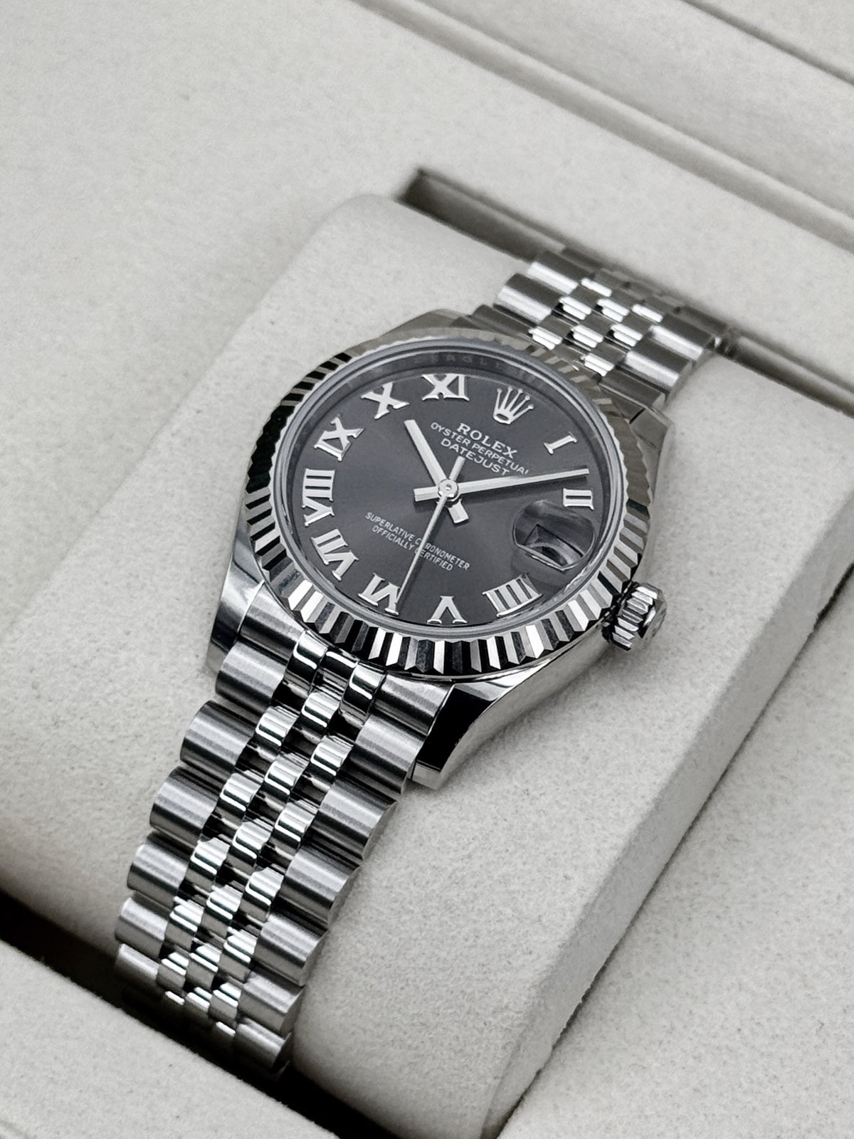NEW 2026 Rolex Datejust 31mm 278274 Stainless Steel Jubilee Grey Dial
