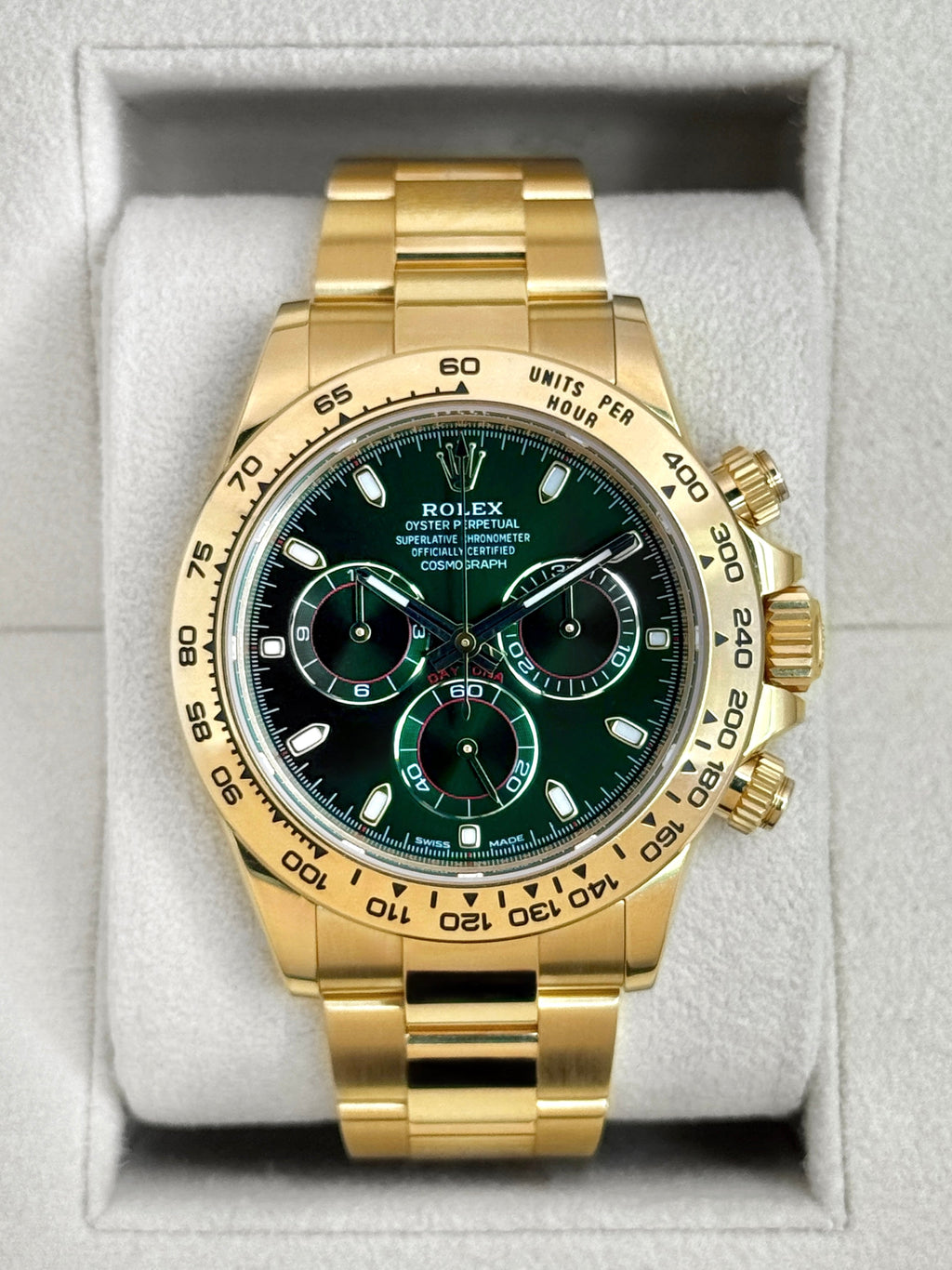 2023 Rolex Daytona John Mayer 40mm 116508 Yellow Gold Green Dial