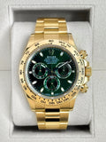 2023 Rolex Daytona John Mayer 40mm 116508 Yellow Gold Green Dial