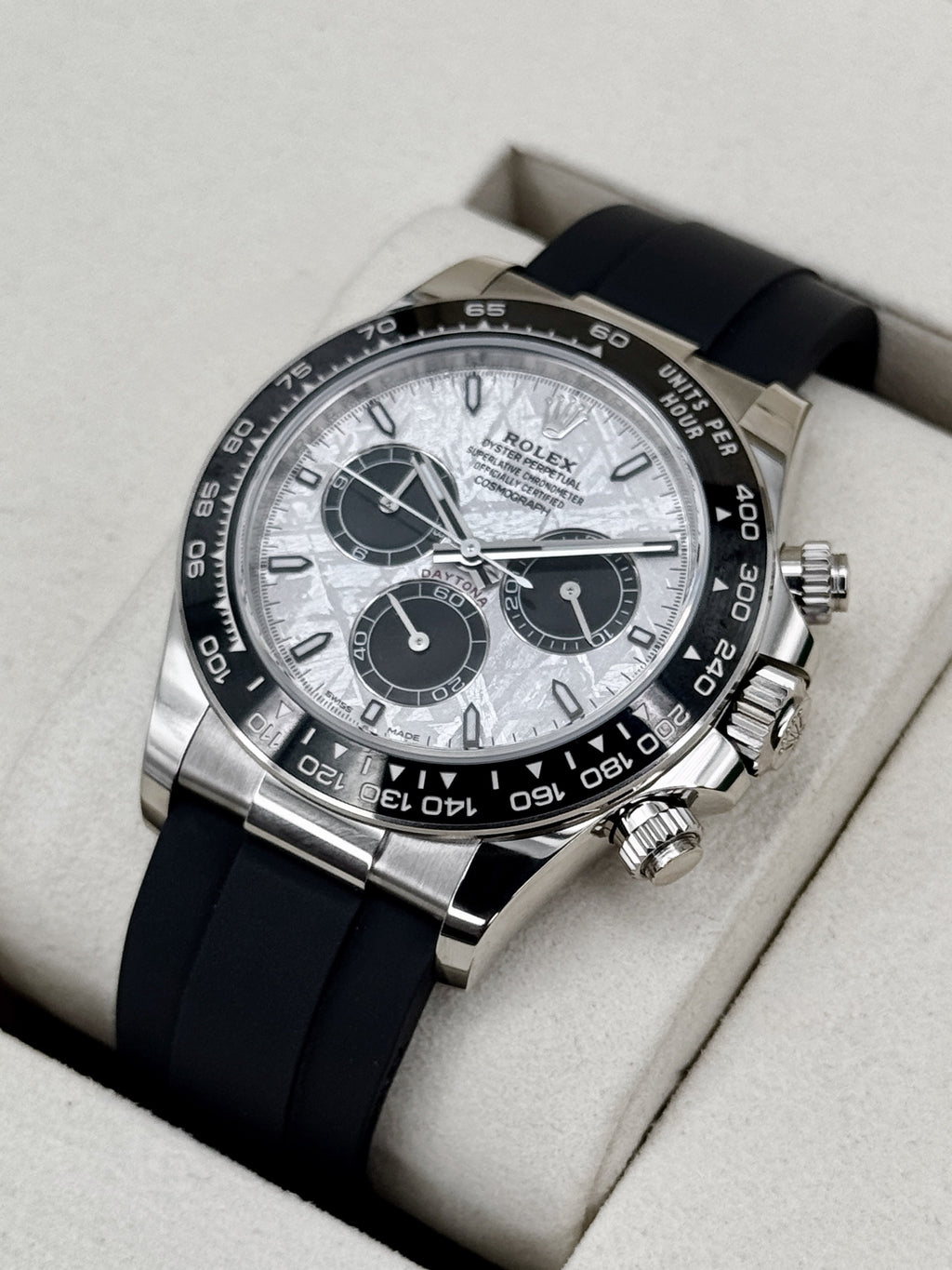 NEW 2026 Rolex Daytona 40mm 126519LN White Gold Oysterflex Meteorite Dial