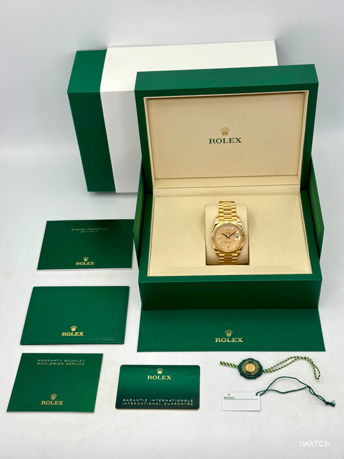NEW 2026 Rolex Day-Date 40mm 228238 Champagne Diamond Baguette Dial