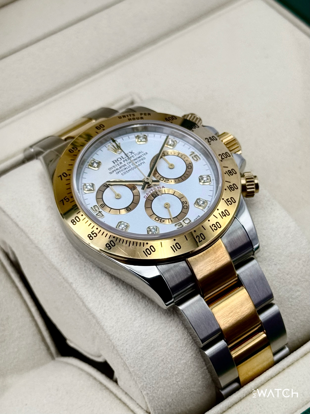 2005 Rolex Daytona 40mm 116523 Two-Tone White Diamond Dial (Collectors Set)
