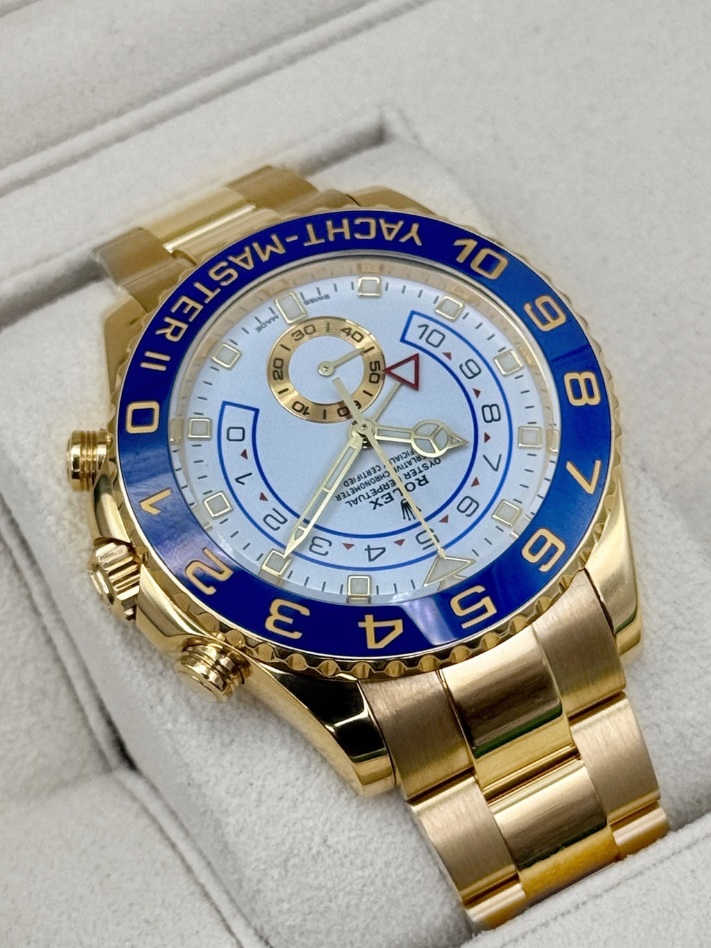 2023 Rolex Yacht-Master II 44mm 116688 18K Yellow Gold White Dial