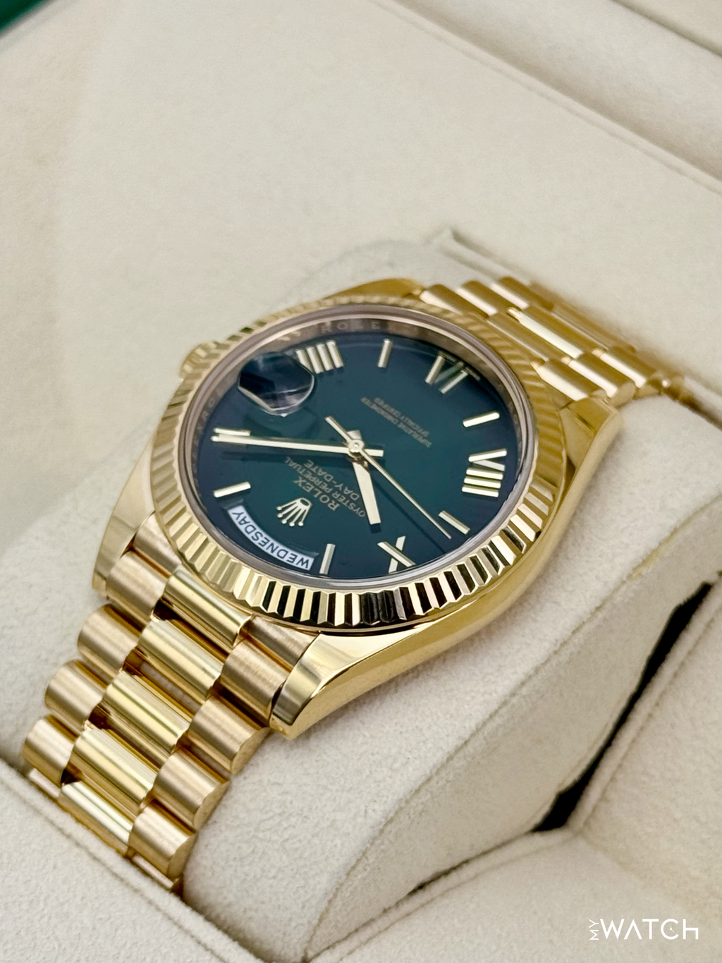 2024 Rolex Day-Date 40mm 228238 Presidential Green Ombre Dial