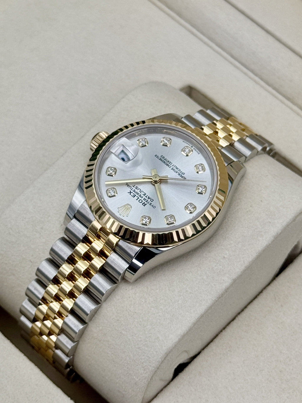 NEW 2026 Rolex Lady Datejust 31mm 278273 Two-Tone Jubilee Silver Diamond Dial