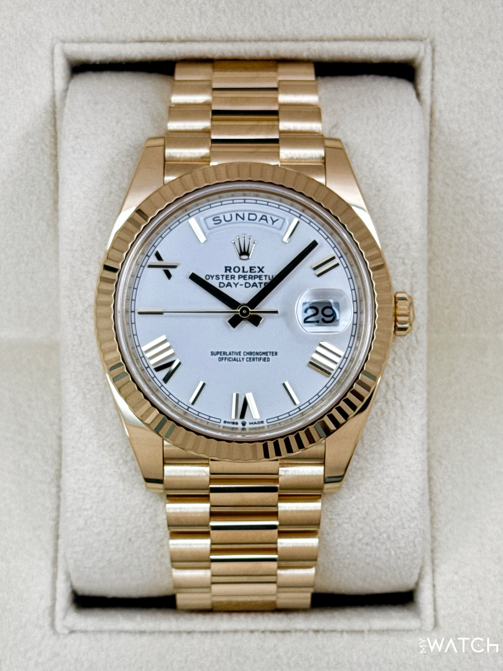 NEW 2025 Rolex Day-Date 40mm 228238 Presidential White Dial