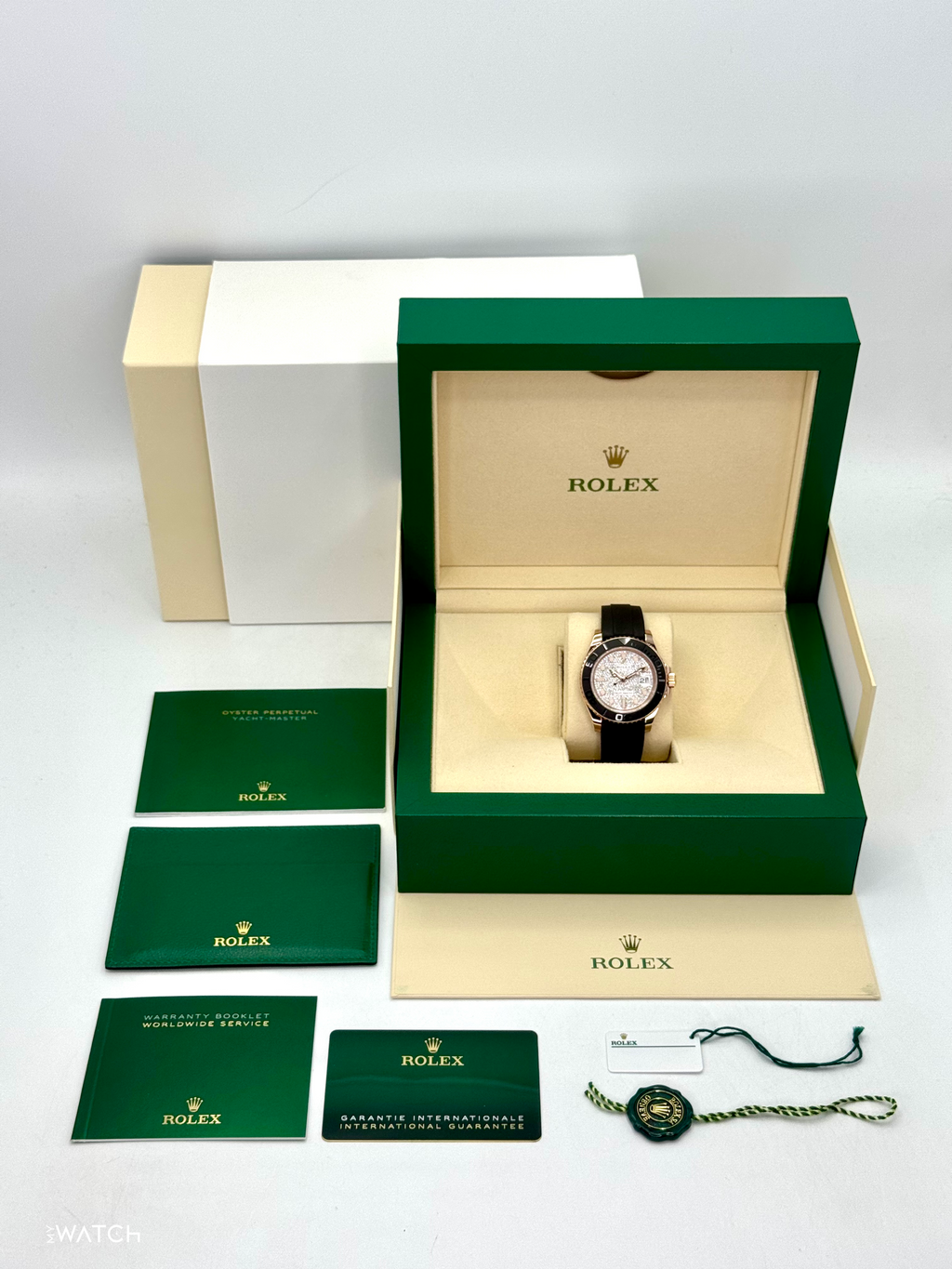 2023 Rolex Yacht-Master 40mm 126655 Rose Gold Diamond Paved Dial