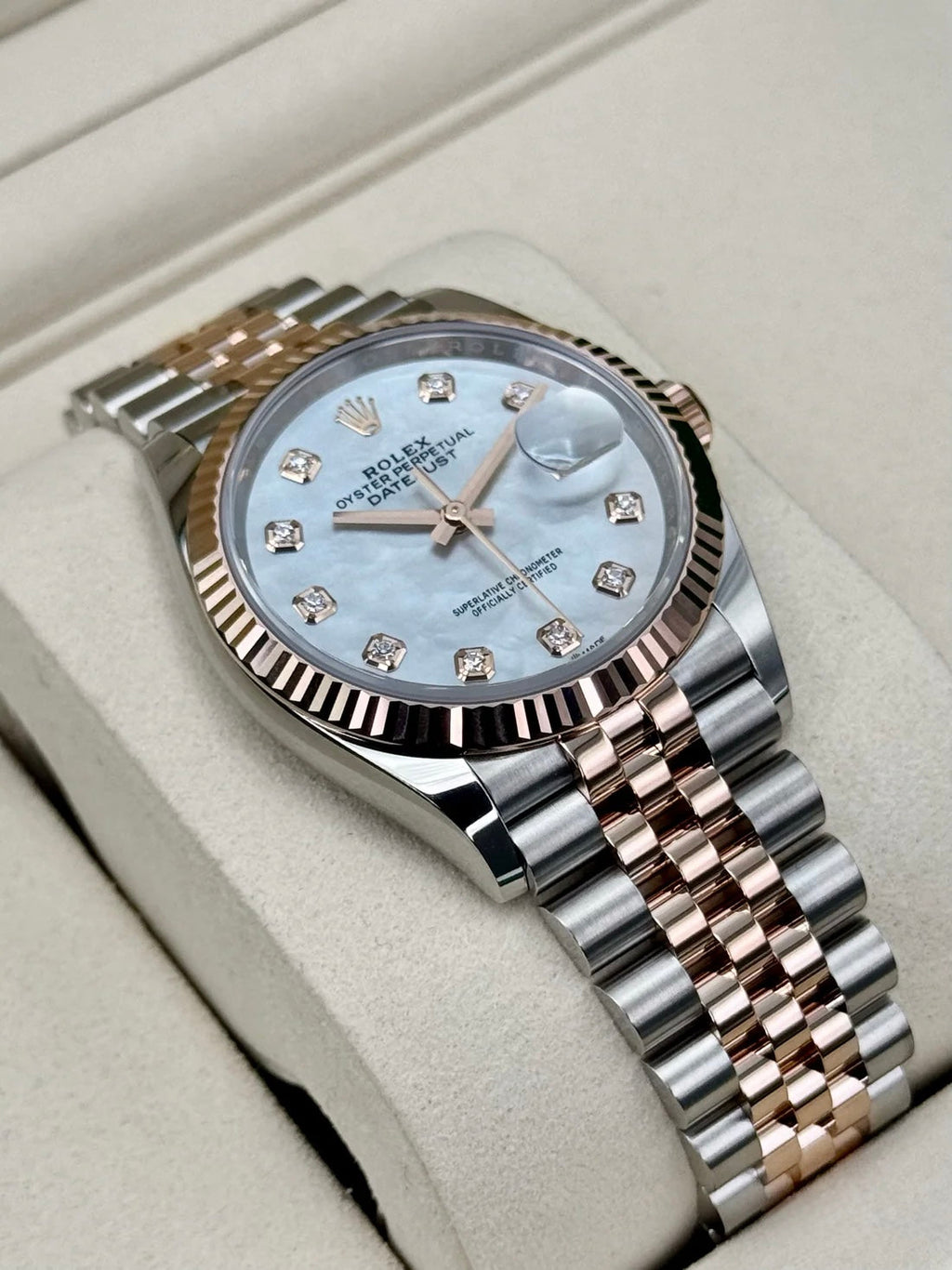 NEW 2026 Rolex Datejust 36mm 126231 Two-Tone Jubilee Mother of Pearl Diamond Dial