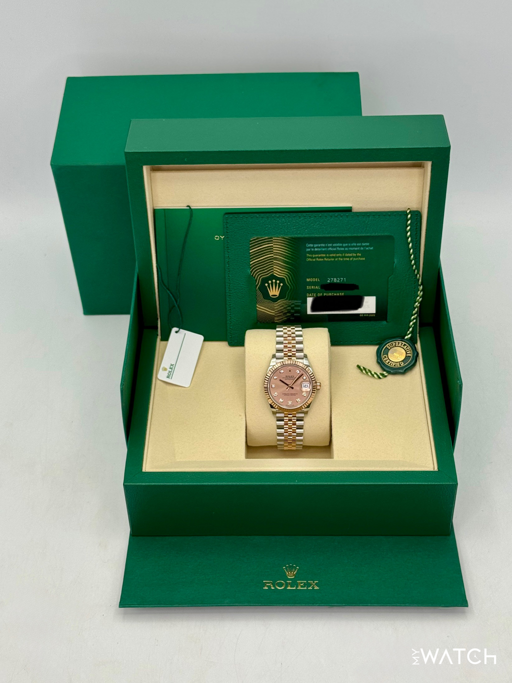 NEW 2026 Rolex Ladies Datejust 31mm 278271 Two-Tone Jubilee Pink Diamond Dial