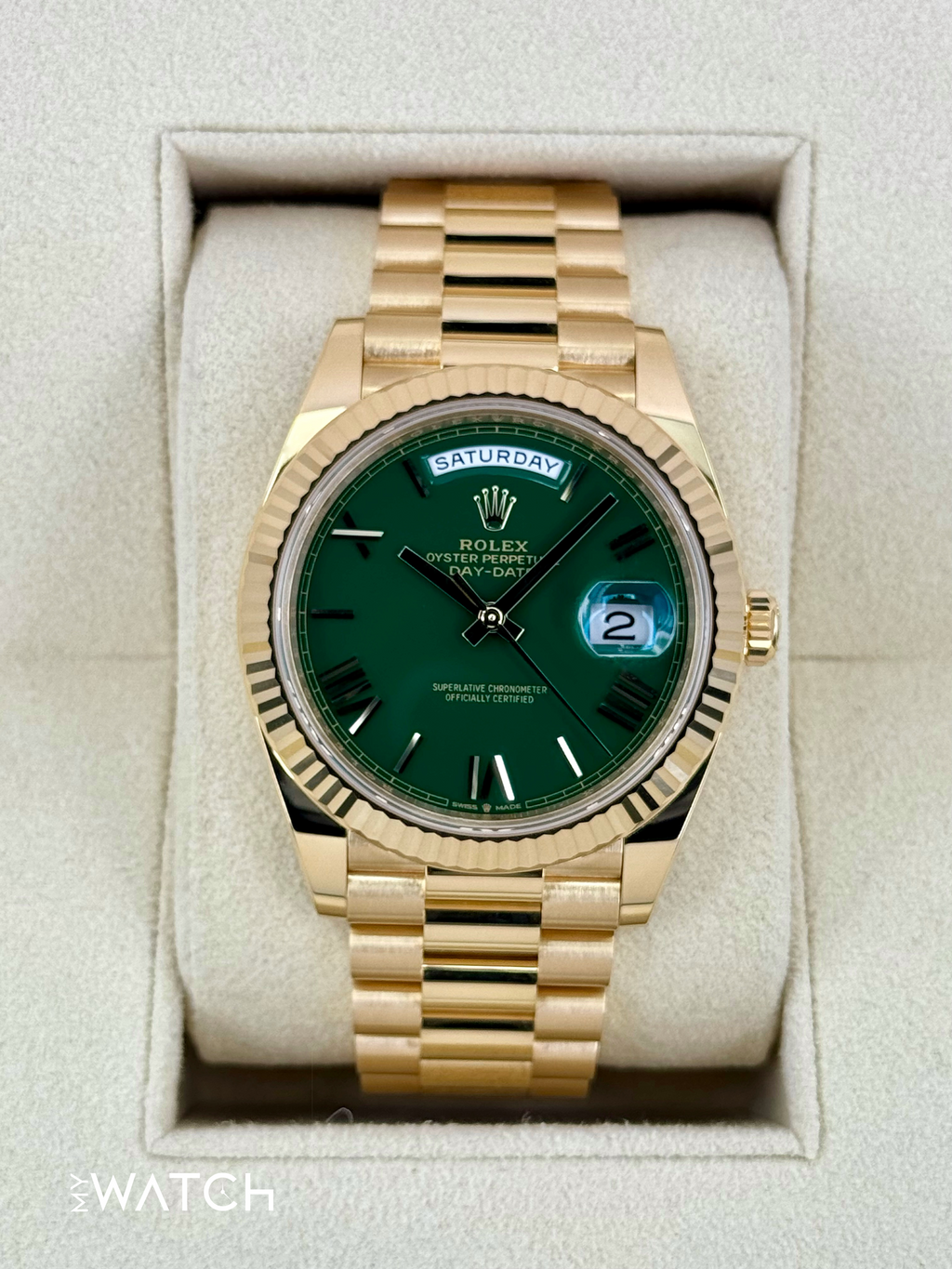 NEW 2025 Rolex Day-Date 40mm 228238 Presidential Green Dial