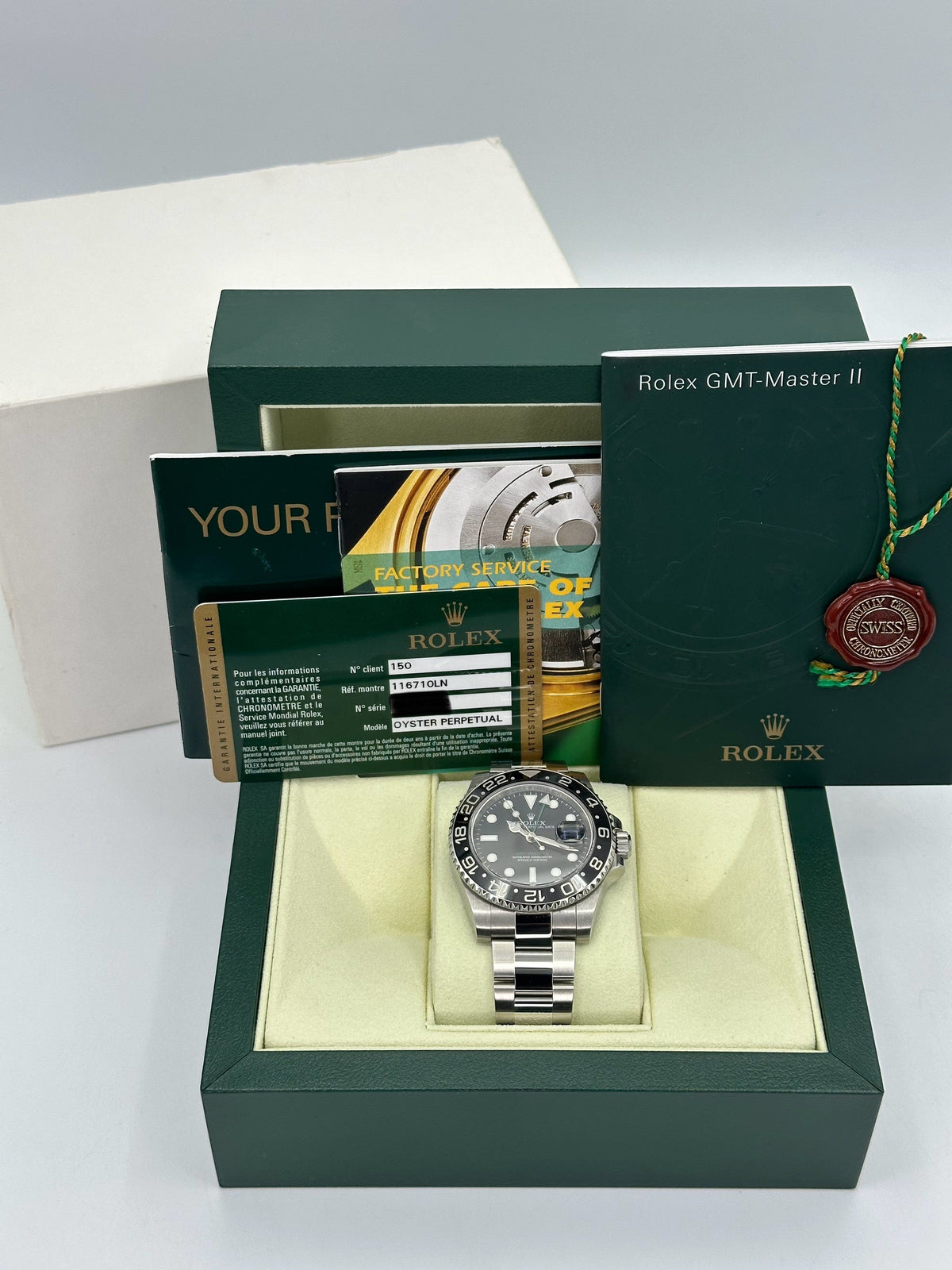 2011 Rolex GMT-Master II 40mm 116710LN Stainless Steel Black Dial