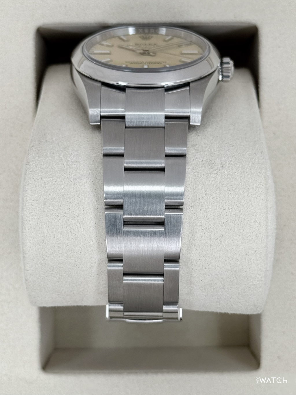 NEW 2026 Rolex Oyster Perpetual 34mm 124200 Stainless Steel Beige Dial