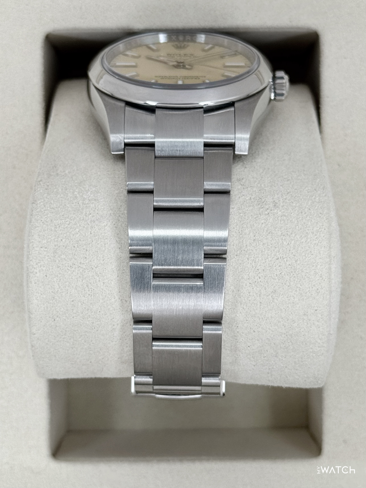 NEW 2026 Rolex Oyster Perpetual 34mm 124200 Stainless Steel Beige Dial